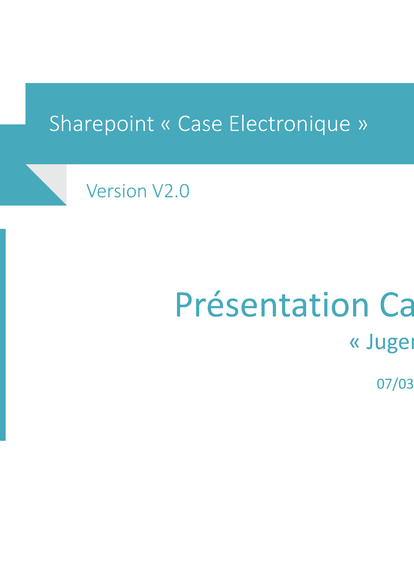 Sharepoint « Case Electronique »