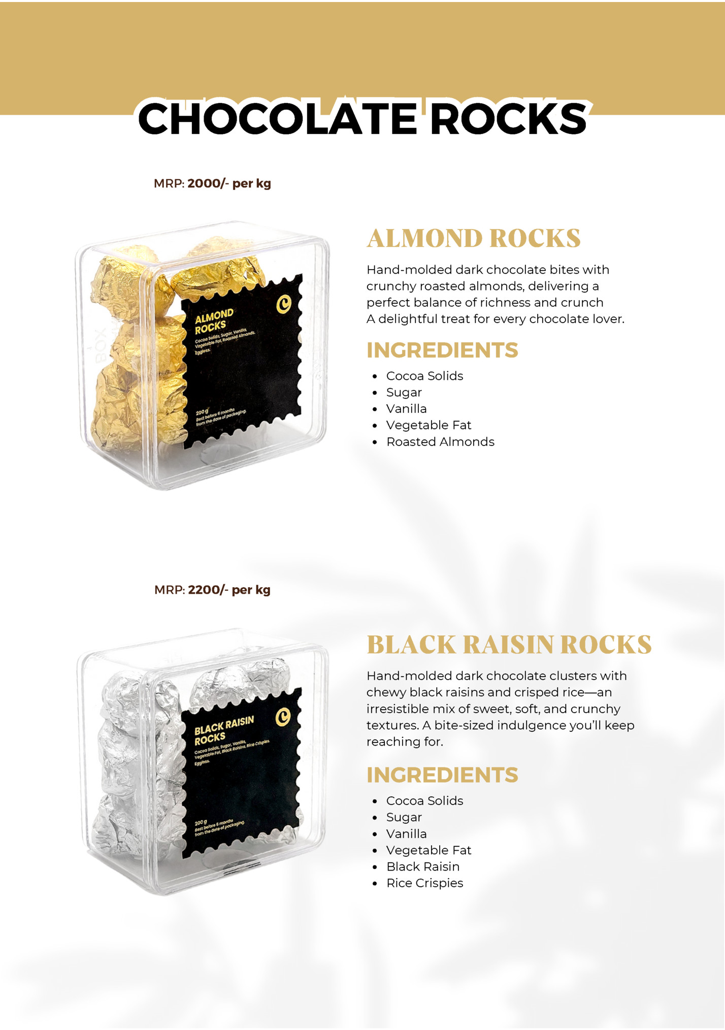 CHOCOLATE ROCKS