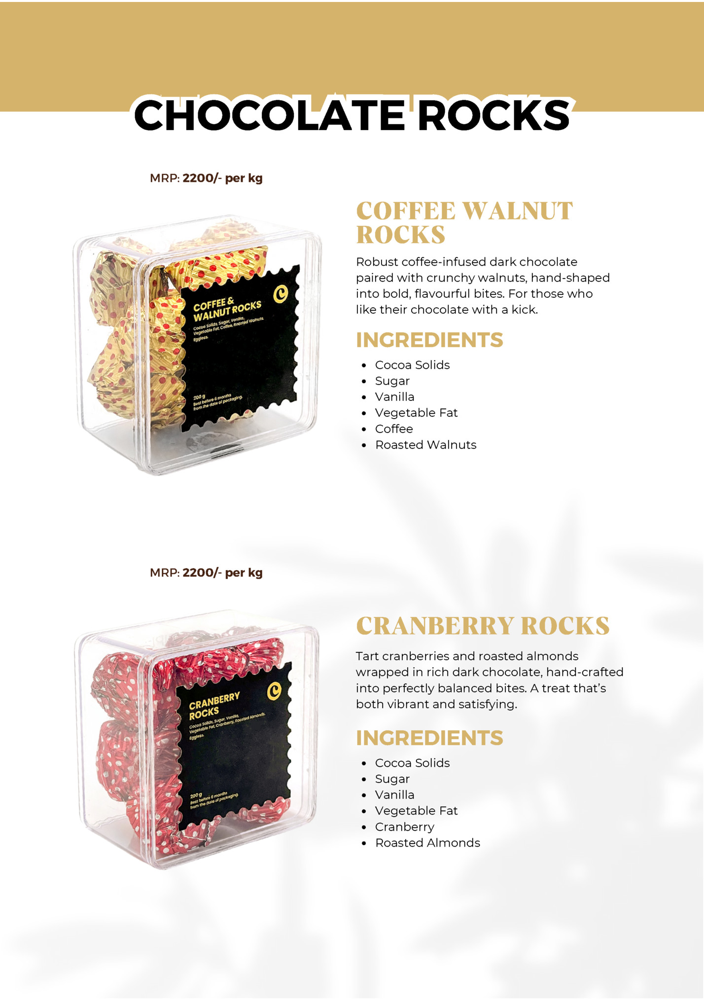 CHOCOLATE ROCKS