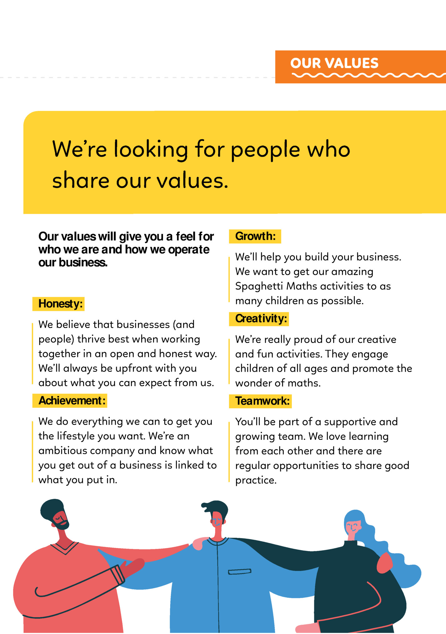 OUR VALUES OUR VALUES