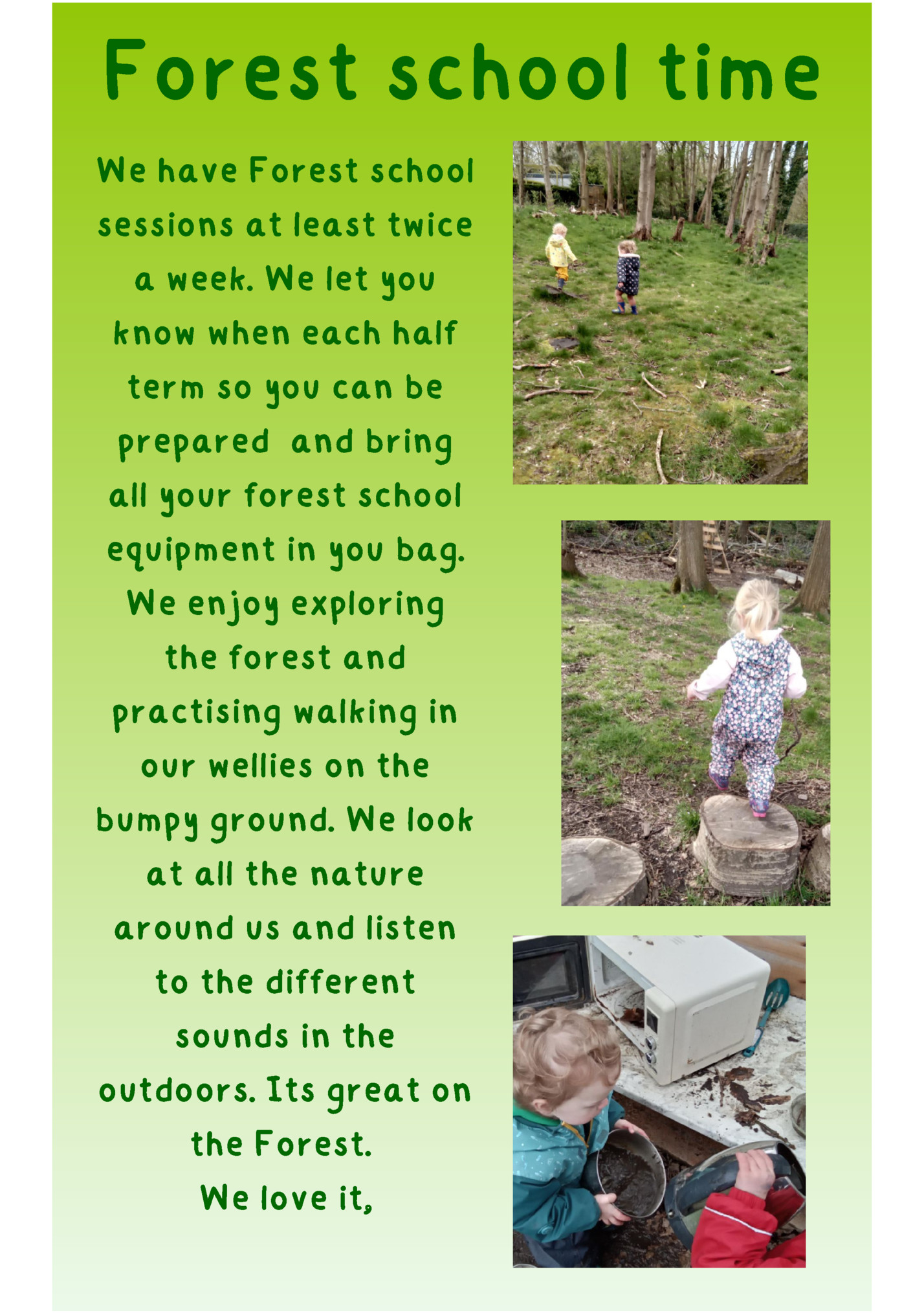 Forest school time