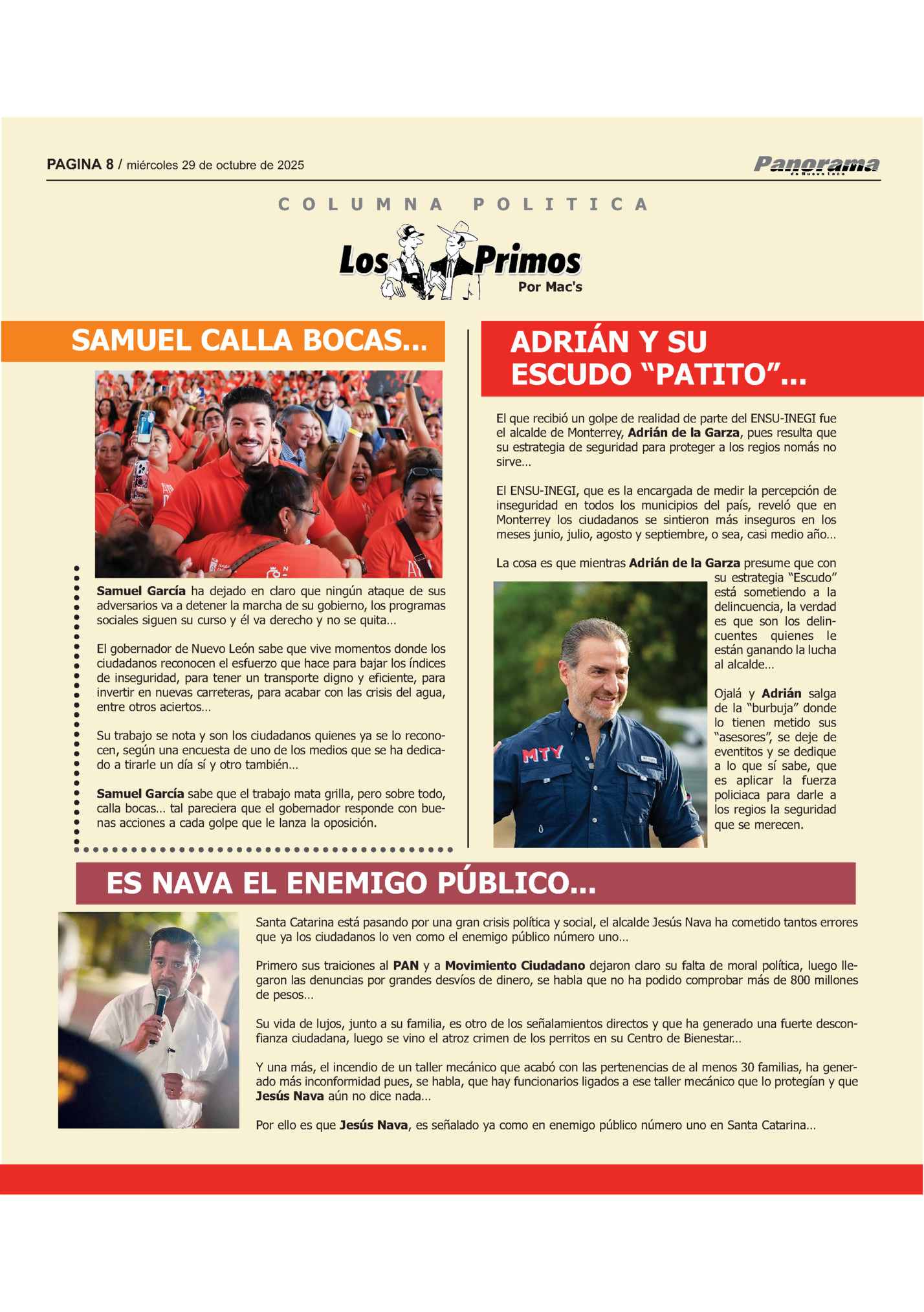 PAGINA 8 / miércoles 29 de octubre de 2025