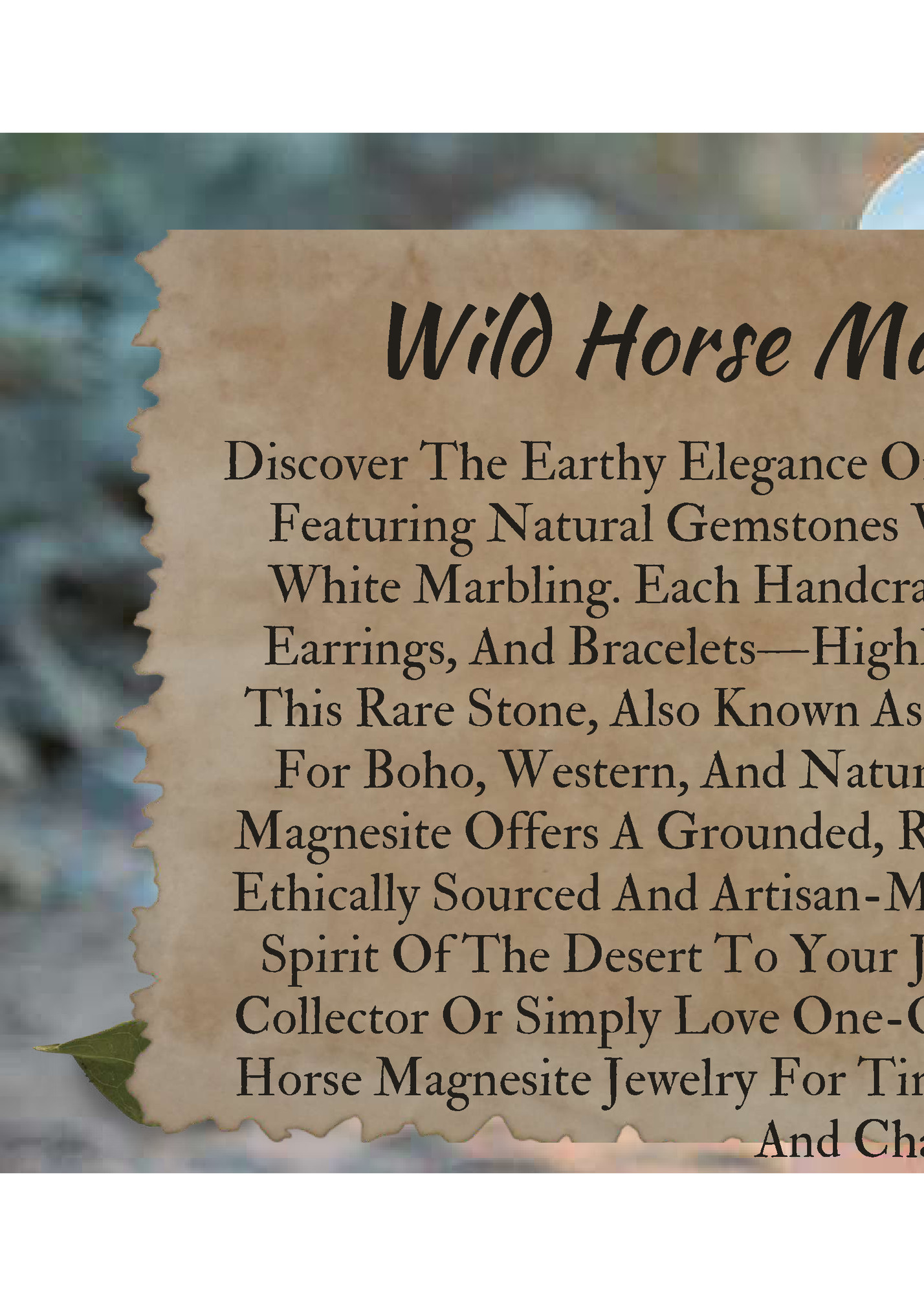 Wild Horse Magnesite Jewelry