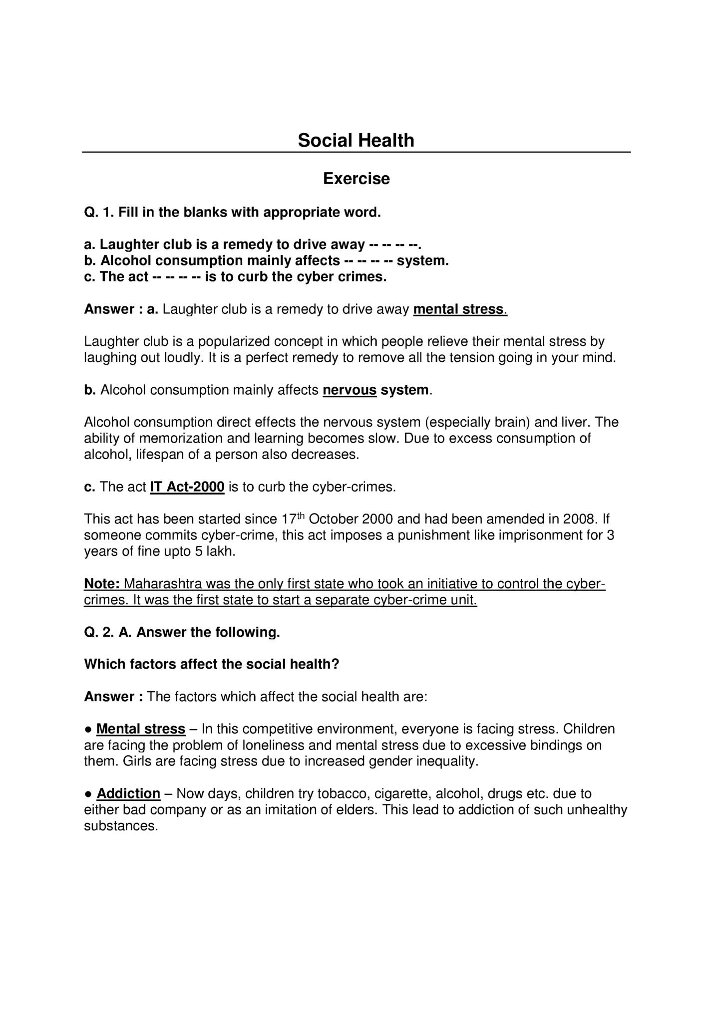 Social Health