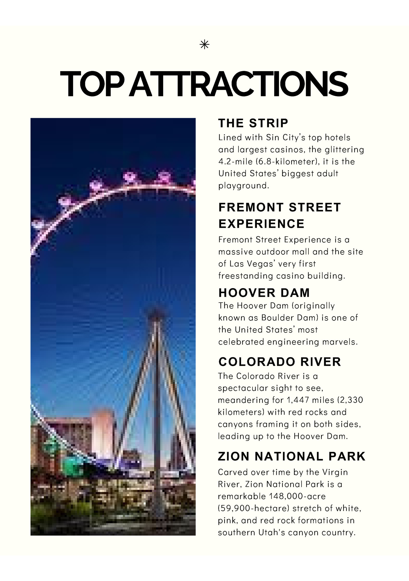 TOP ATTRACTIONS TOP ATTRACTIONS