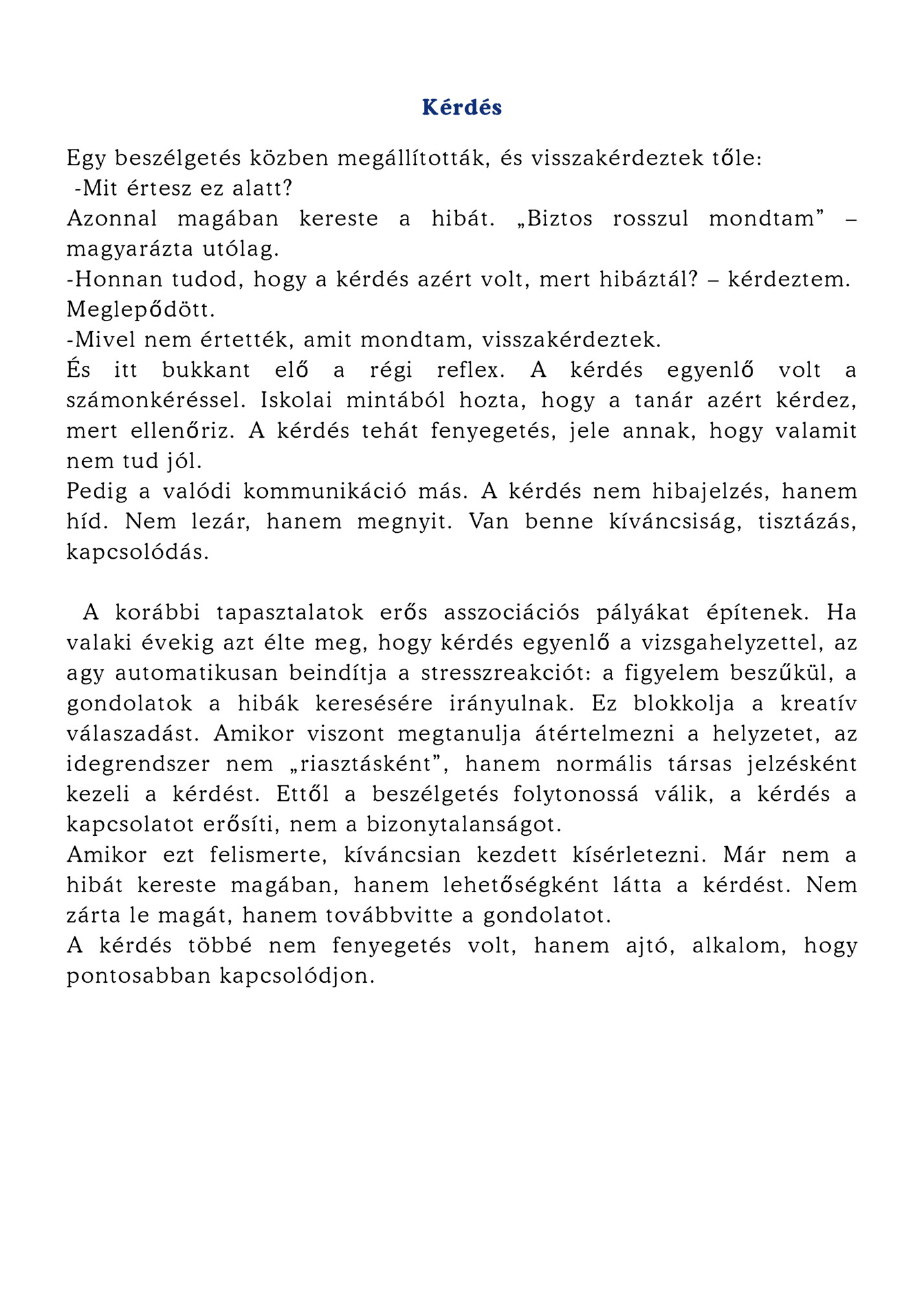 Kérdés Kérdés
