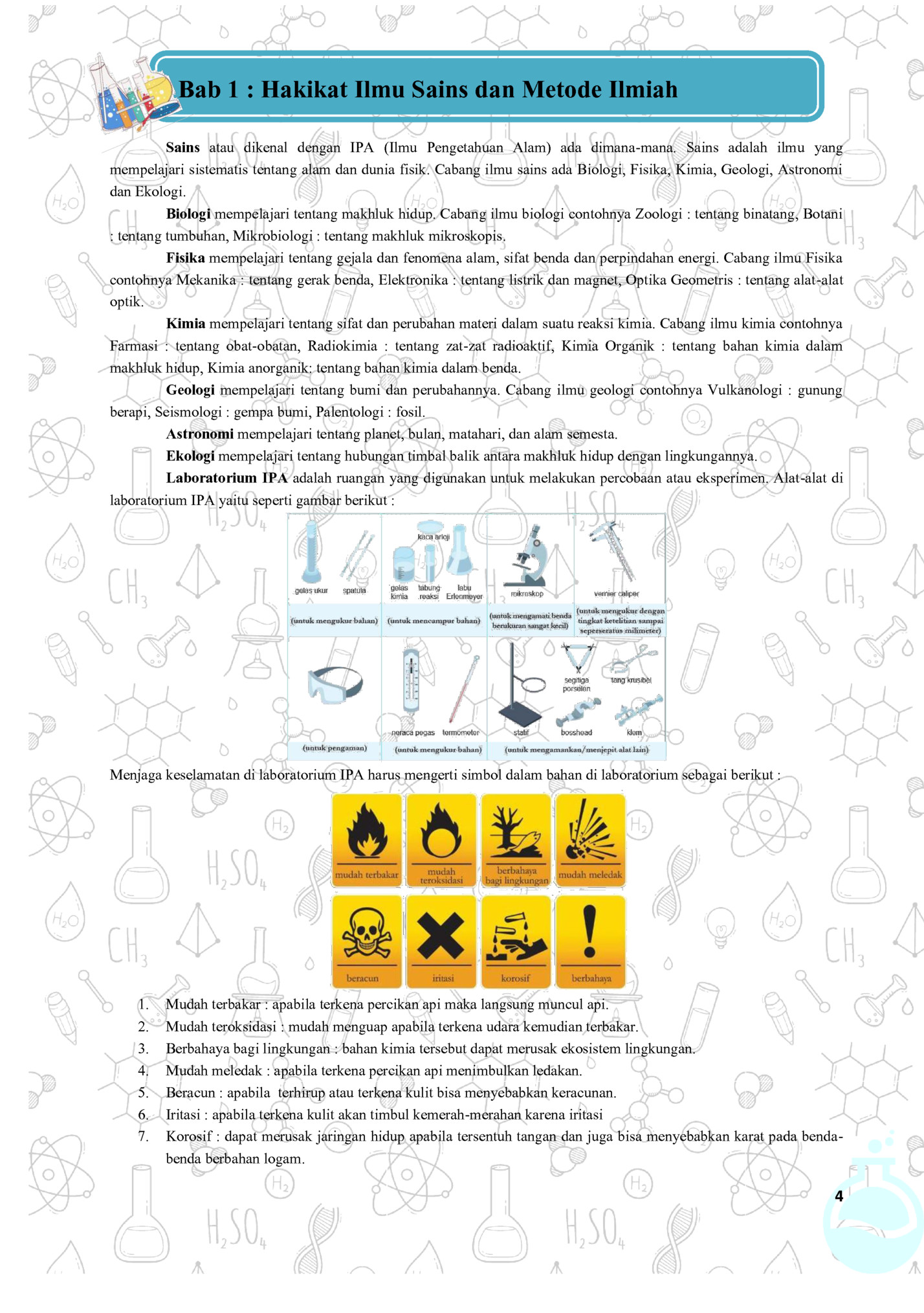Bab 1 : Hakikat Ilmu Sains dan Metode Ilmiah