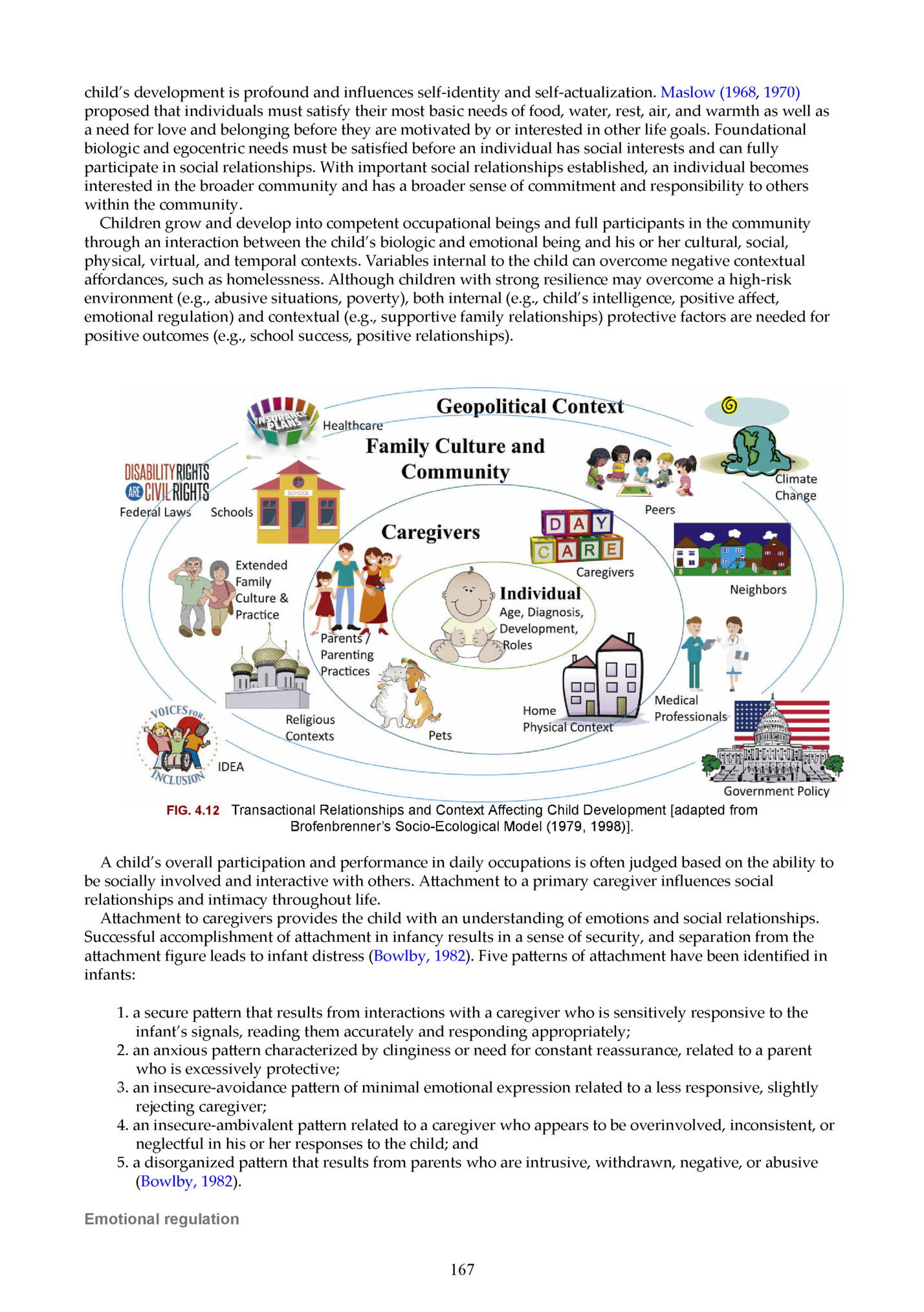 child’s development is profound and inﬂuences self-identity and self-actualization. Maslow (1968, 1970)