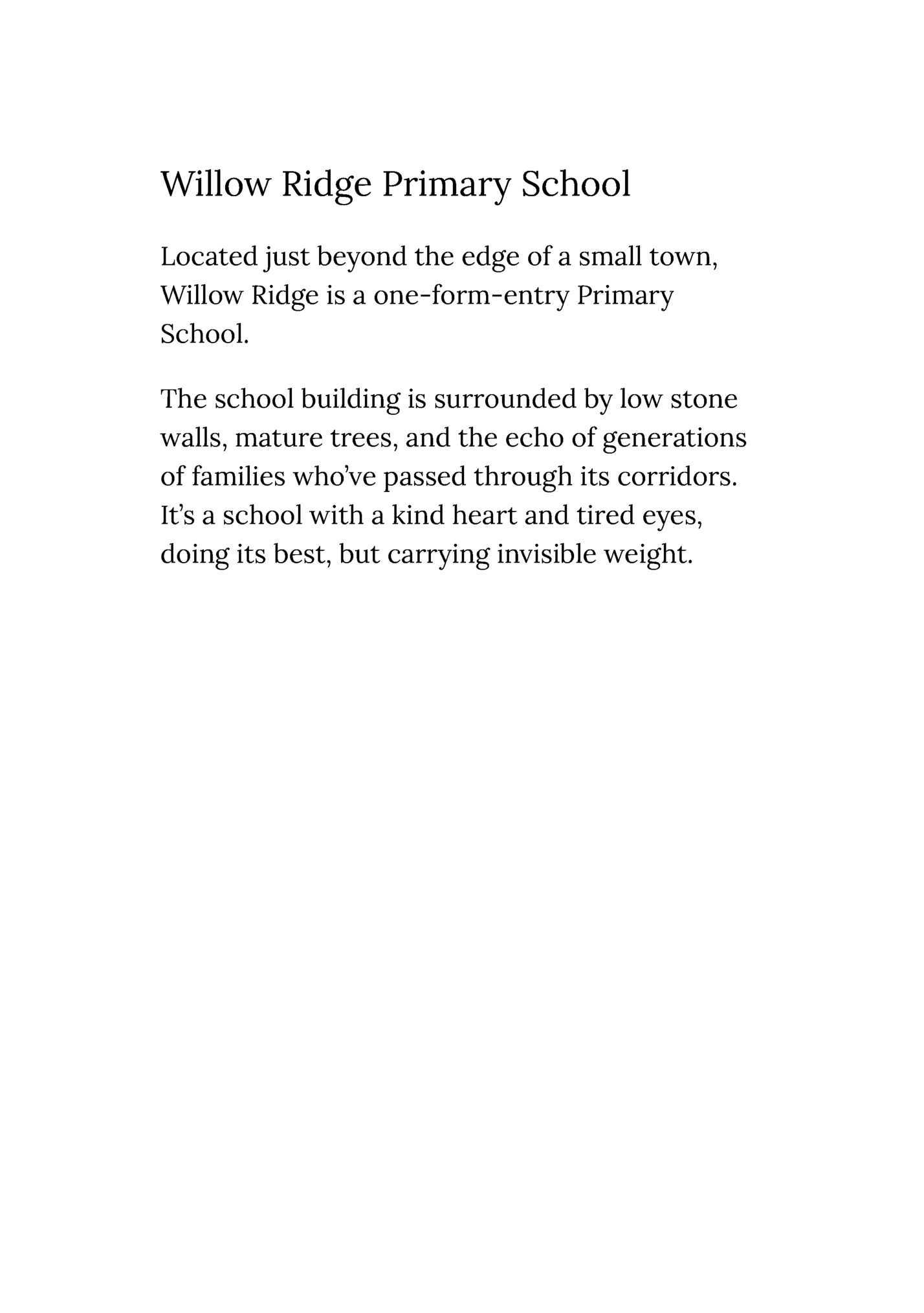 Willow Ridge Primary School Willow Ridge Primary School