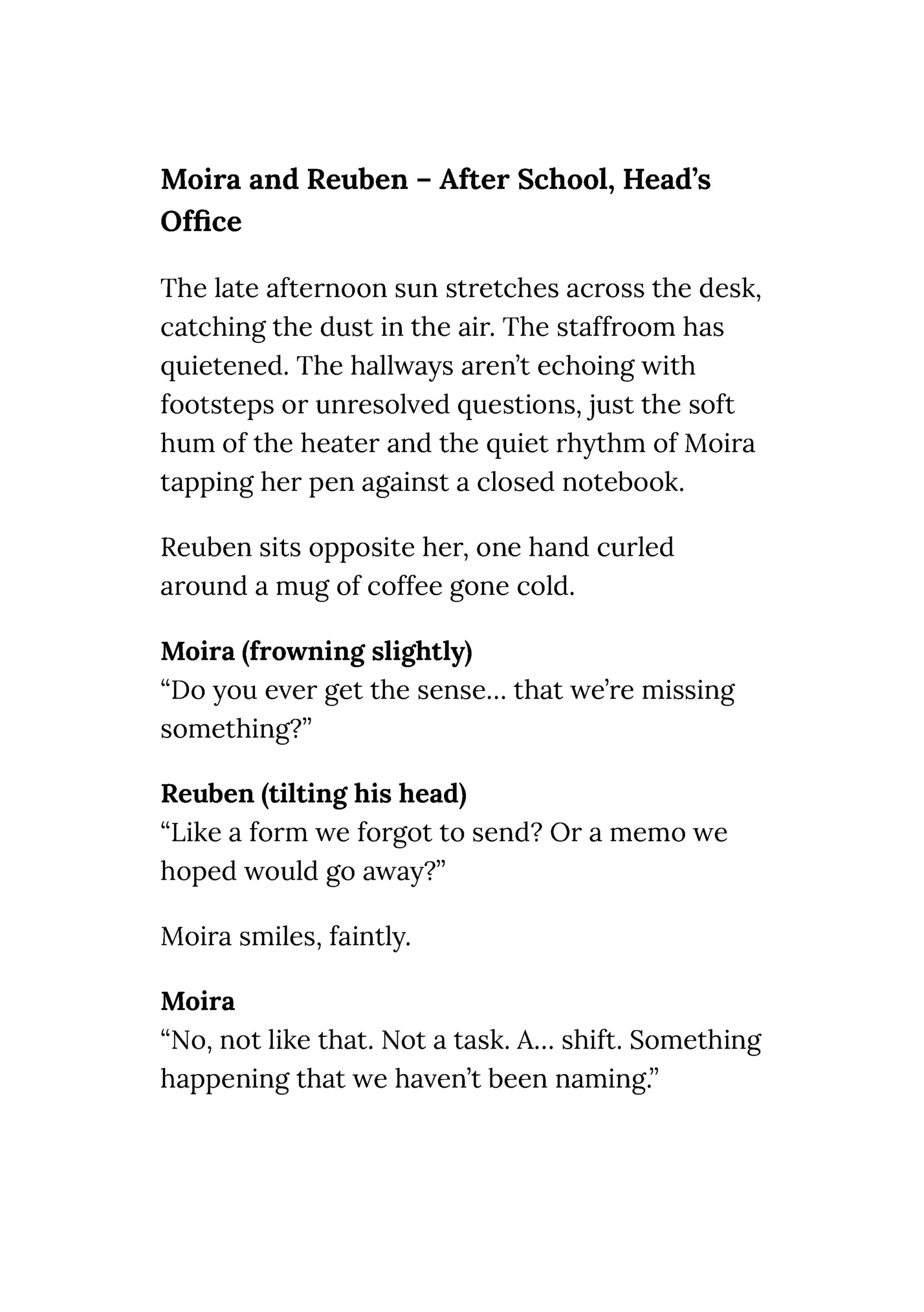 Moira and Reuben – After School, Head’s Moira and Reuben – After School, Head’s