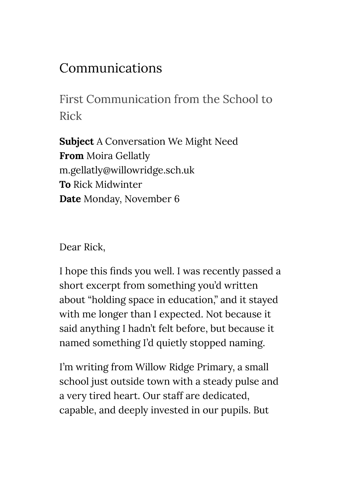 Communications Communications