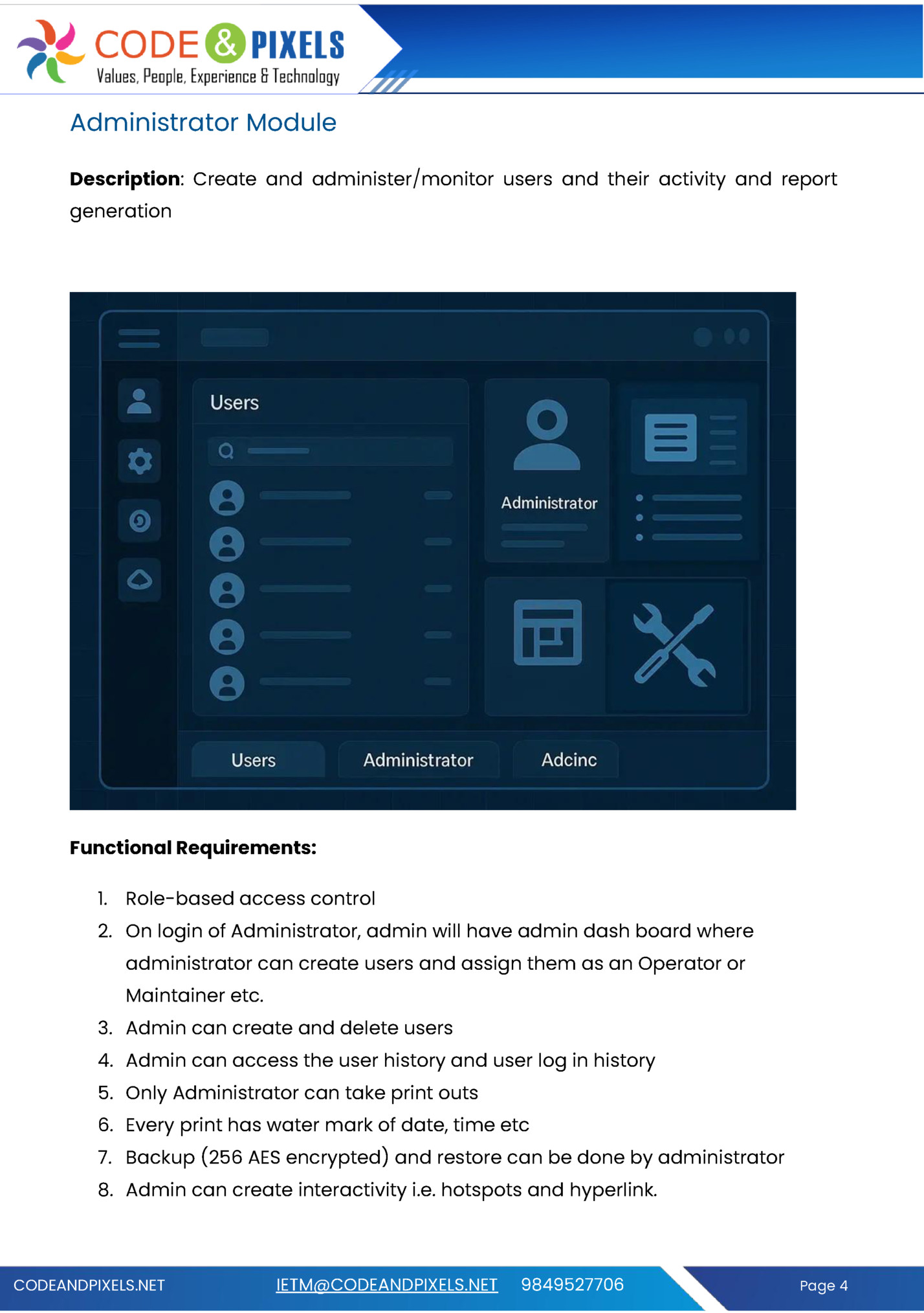 Administrator Module Administrator Module