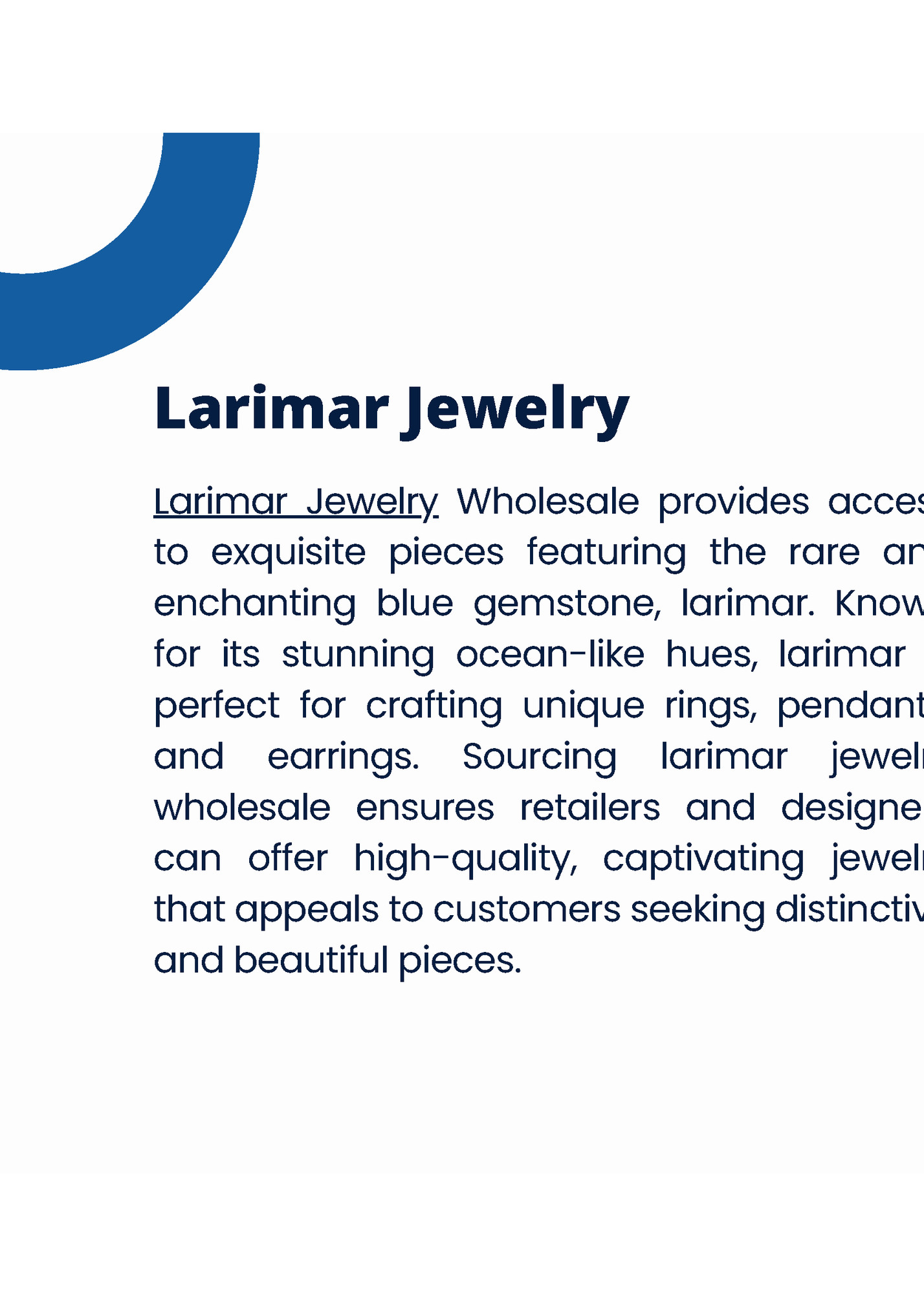 Larimar Jewelry