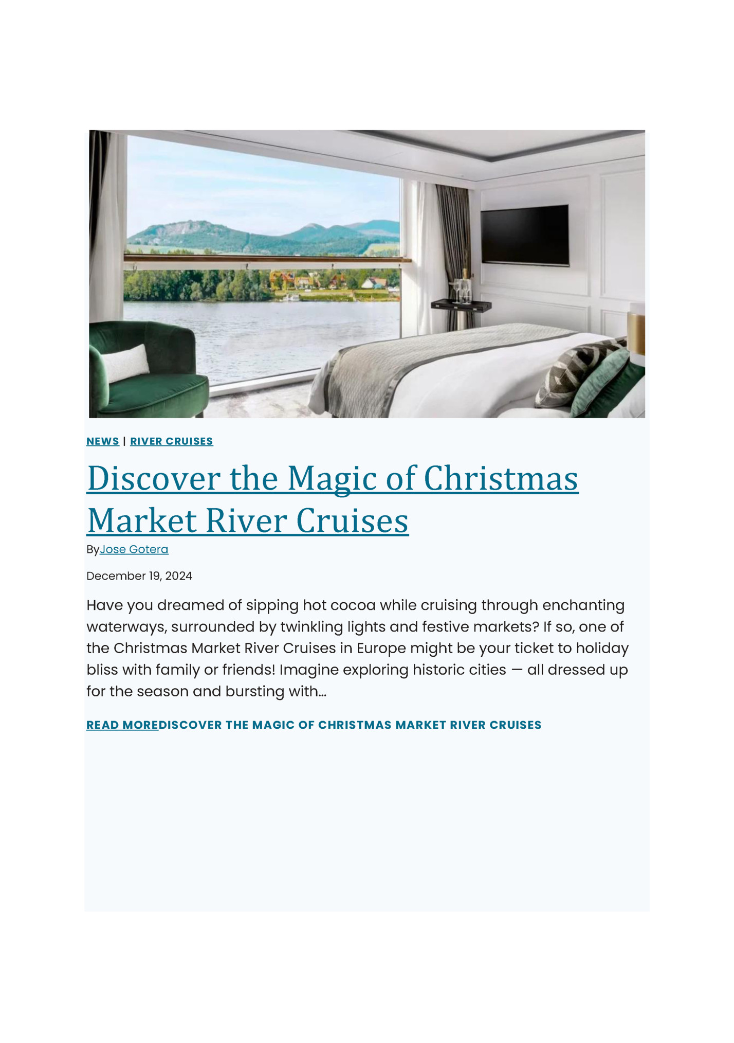 NEWS | RIVER CRUISES