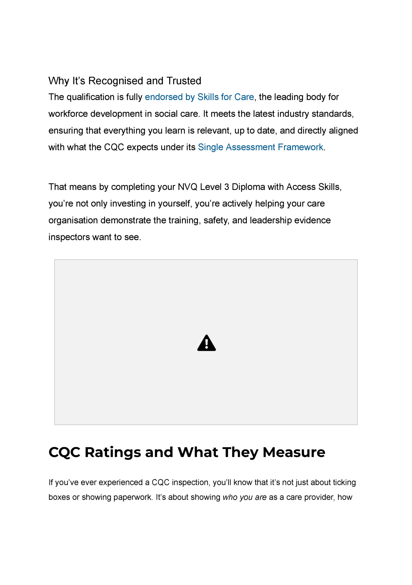 Why It’s Recognised and Trusted Why It’s Recognised and Trusted