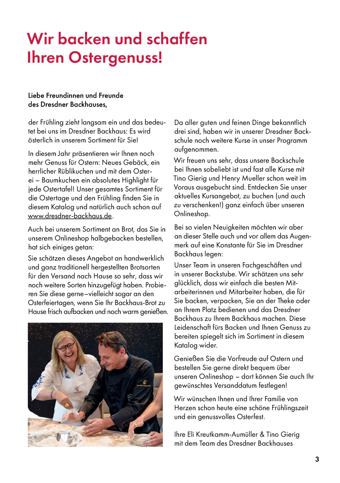 Wir backen und schaffen