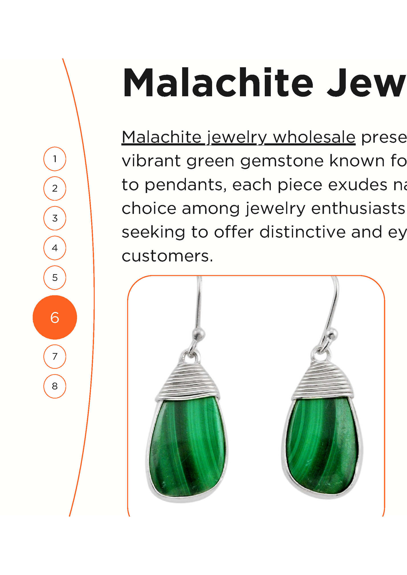 Malachite Jewelry Wholesale