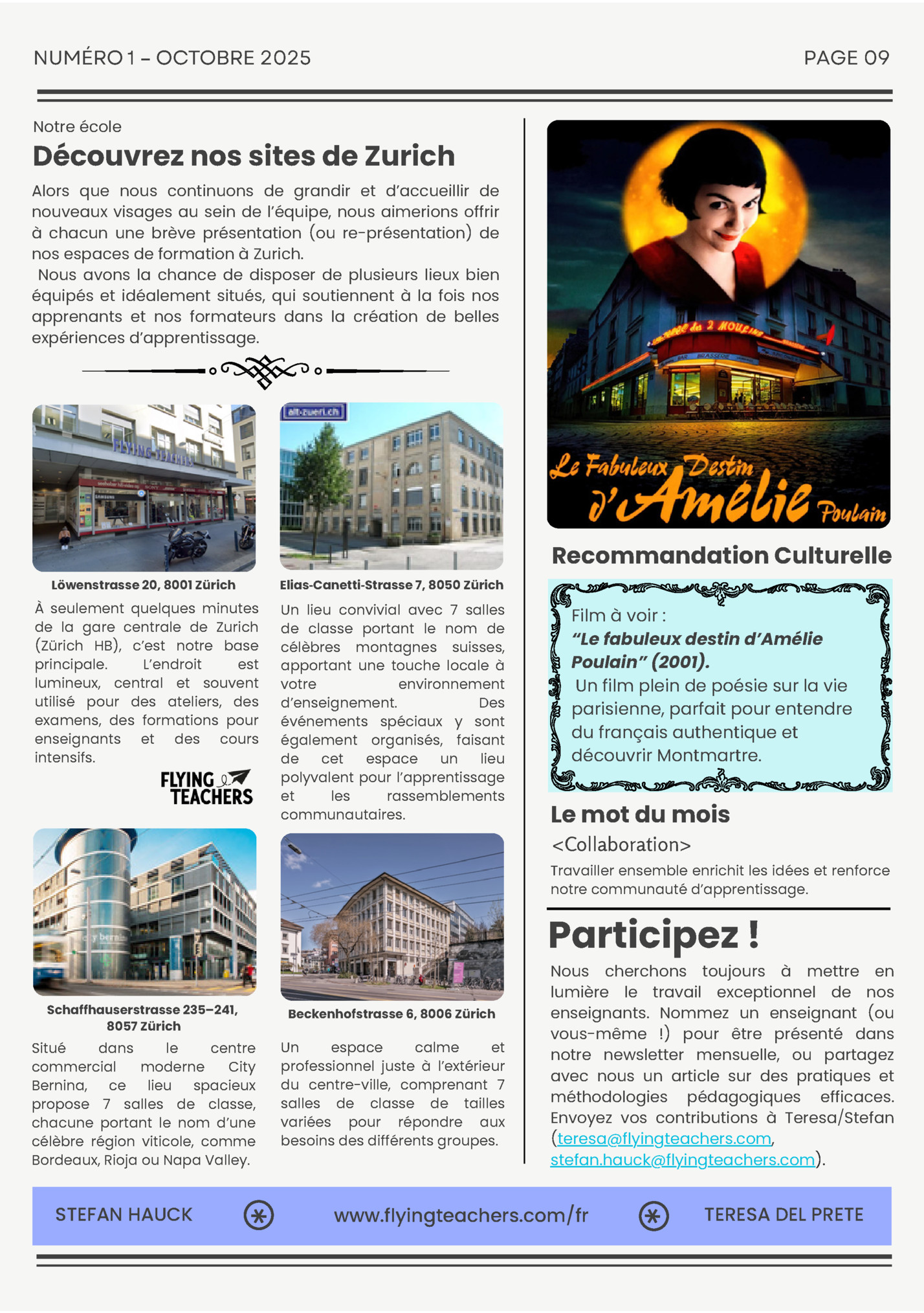 NUMÉRO 1 – OCTOBRE 2025