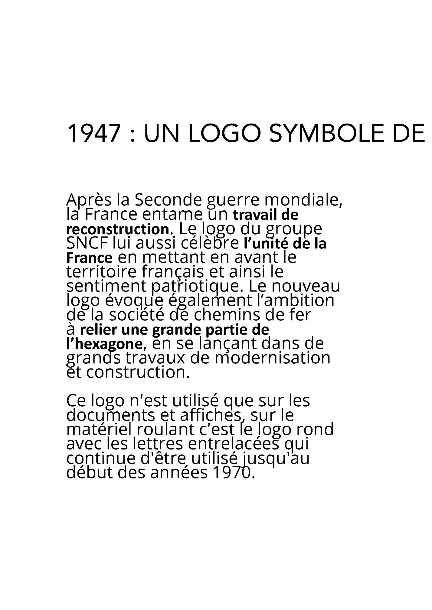 1947 : UN LOGO SYMBOLE DE L’UNITÉ NATIONALE