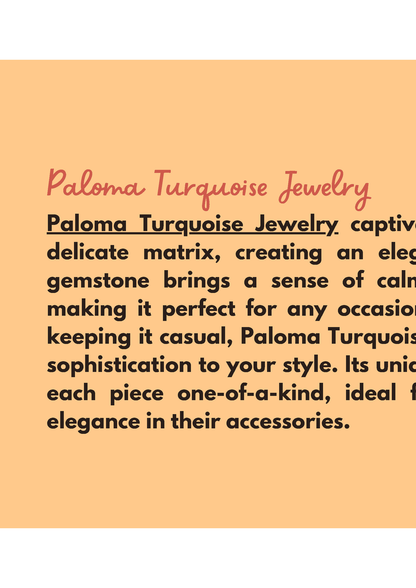 Paloma Turquoise Jewelry