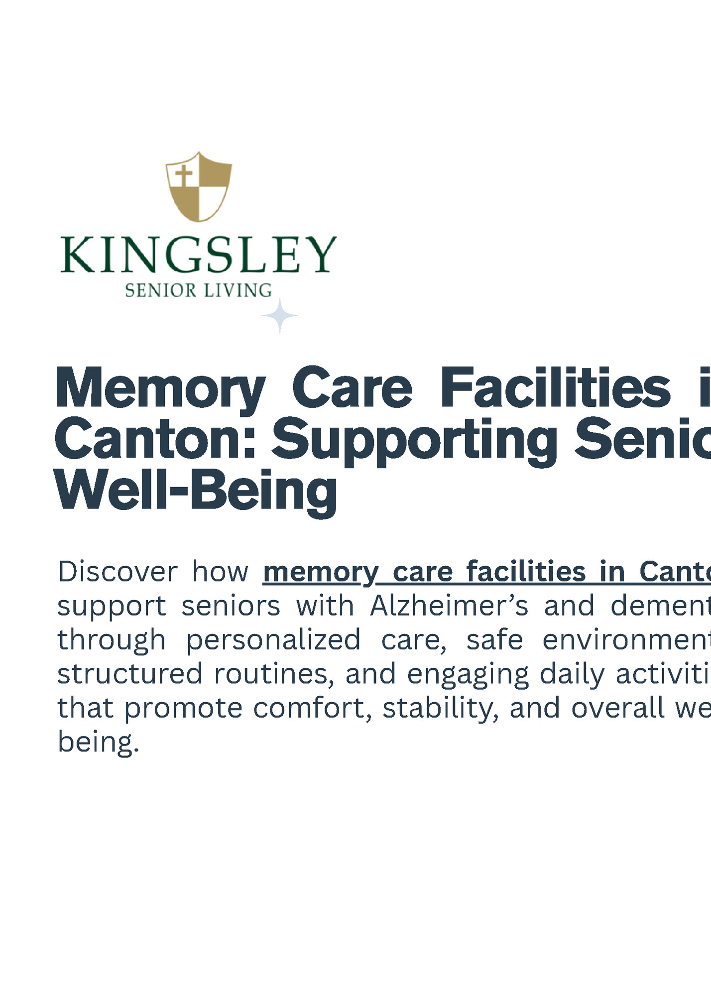 Memory Care Facilities in