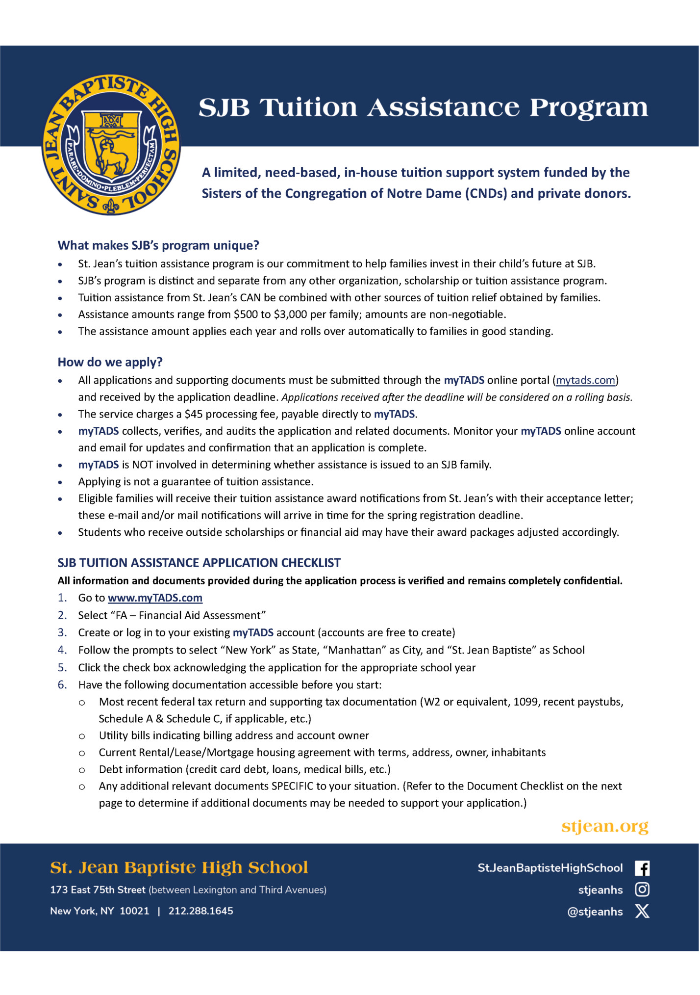 A limited, need-based, in-house tuition support system funded by the A limited, need-based, in-house tuition support system funded by the