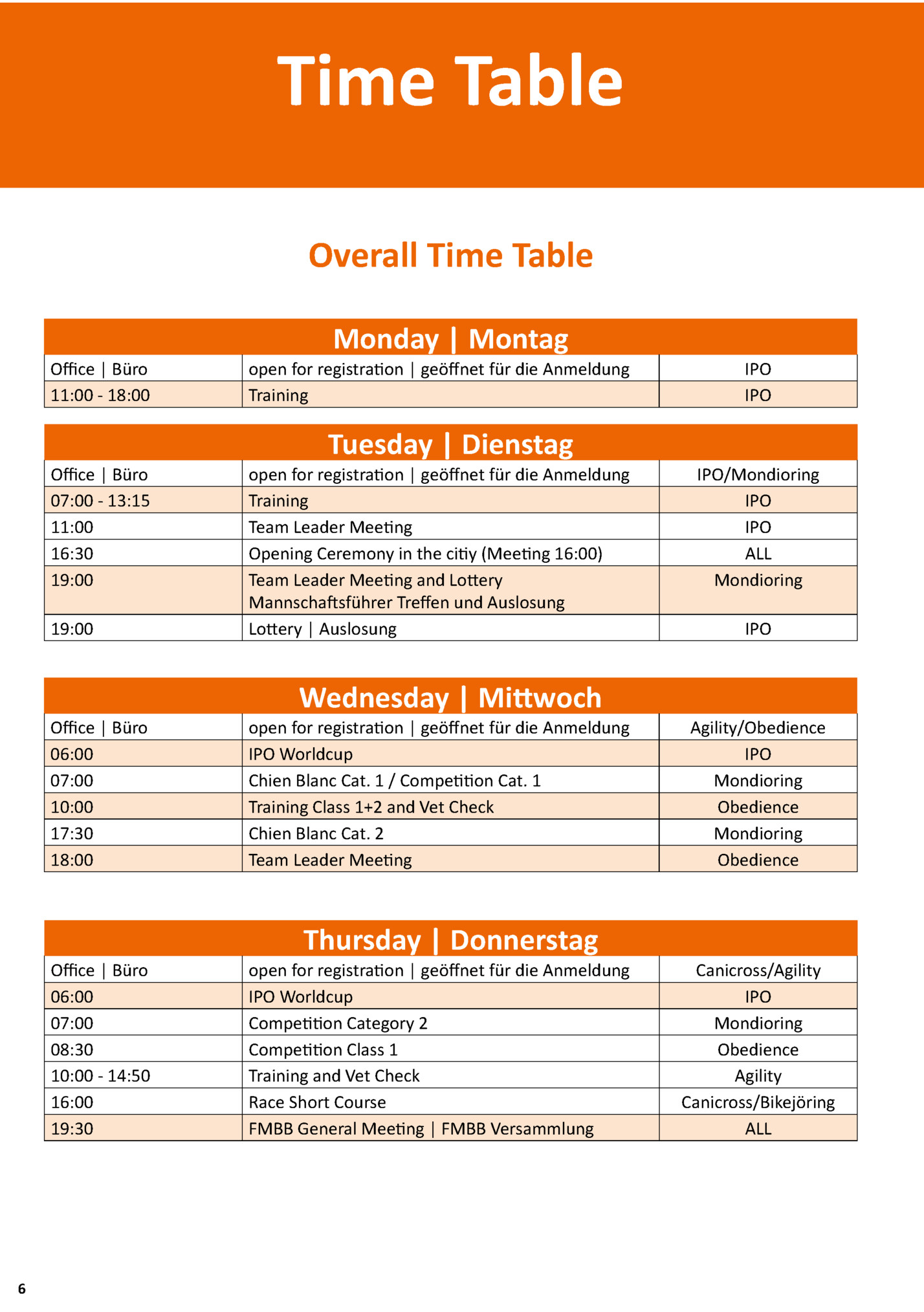 Time Table
