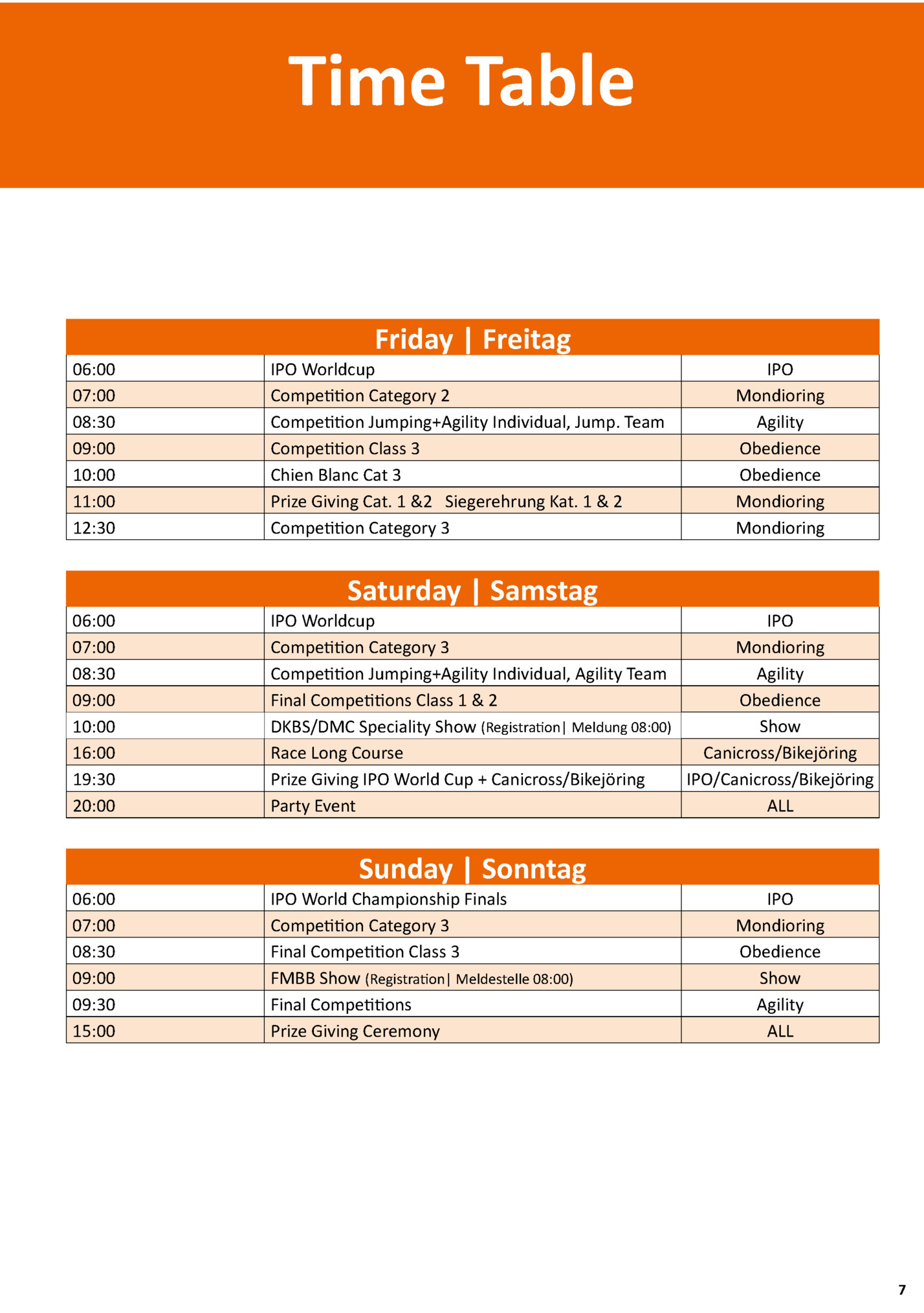 Time Table
