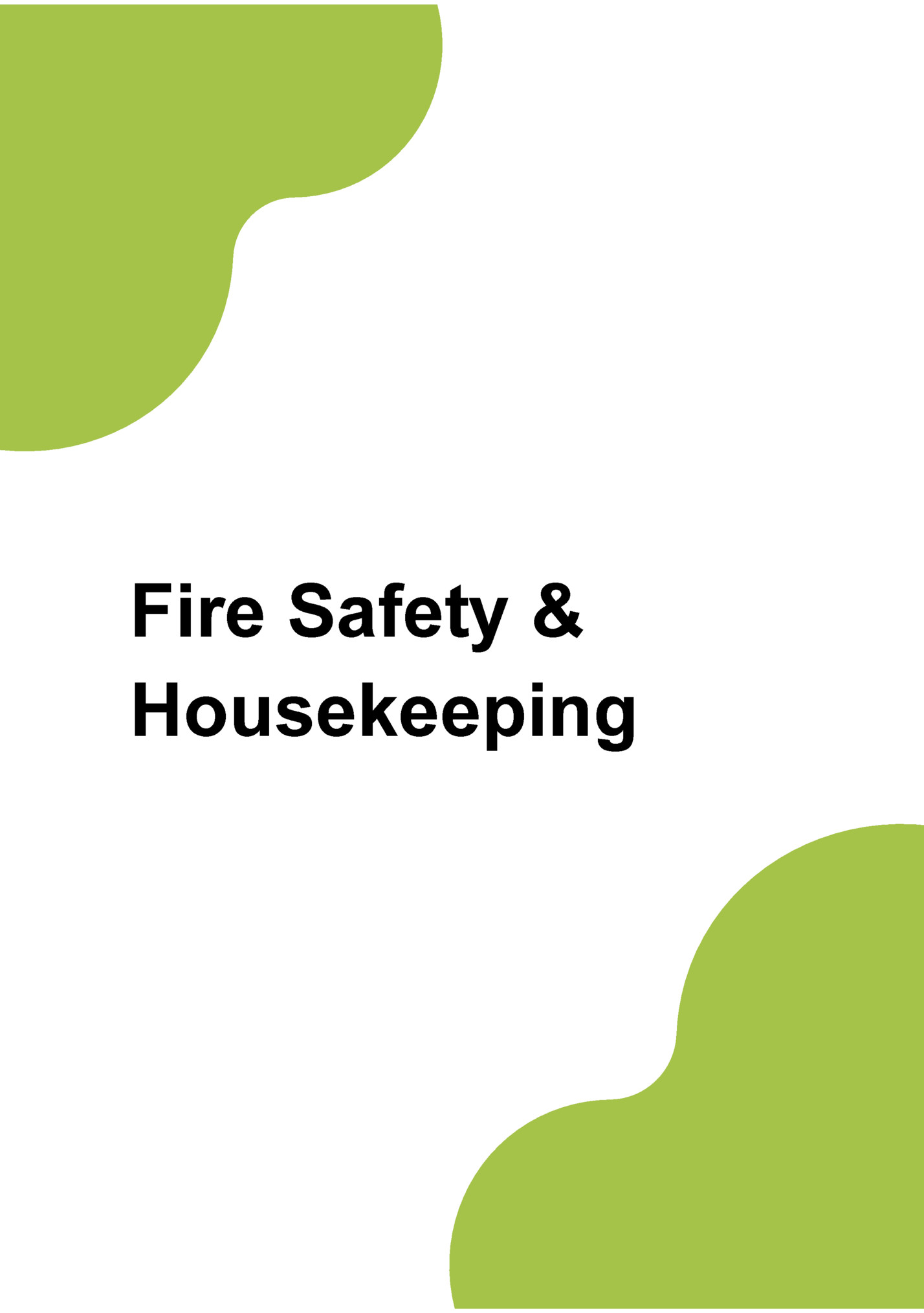 Fire Safety &