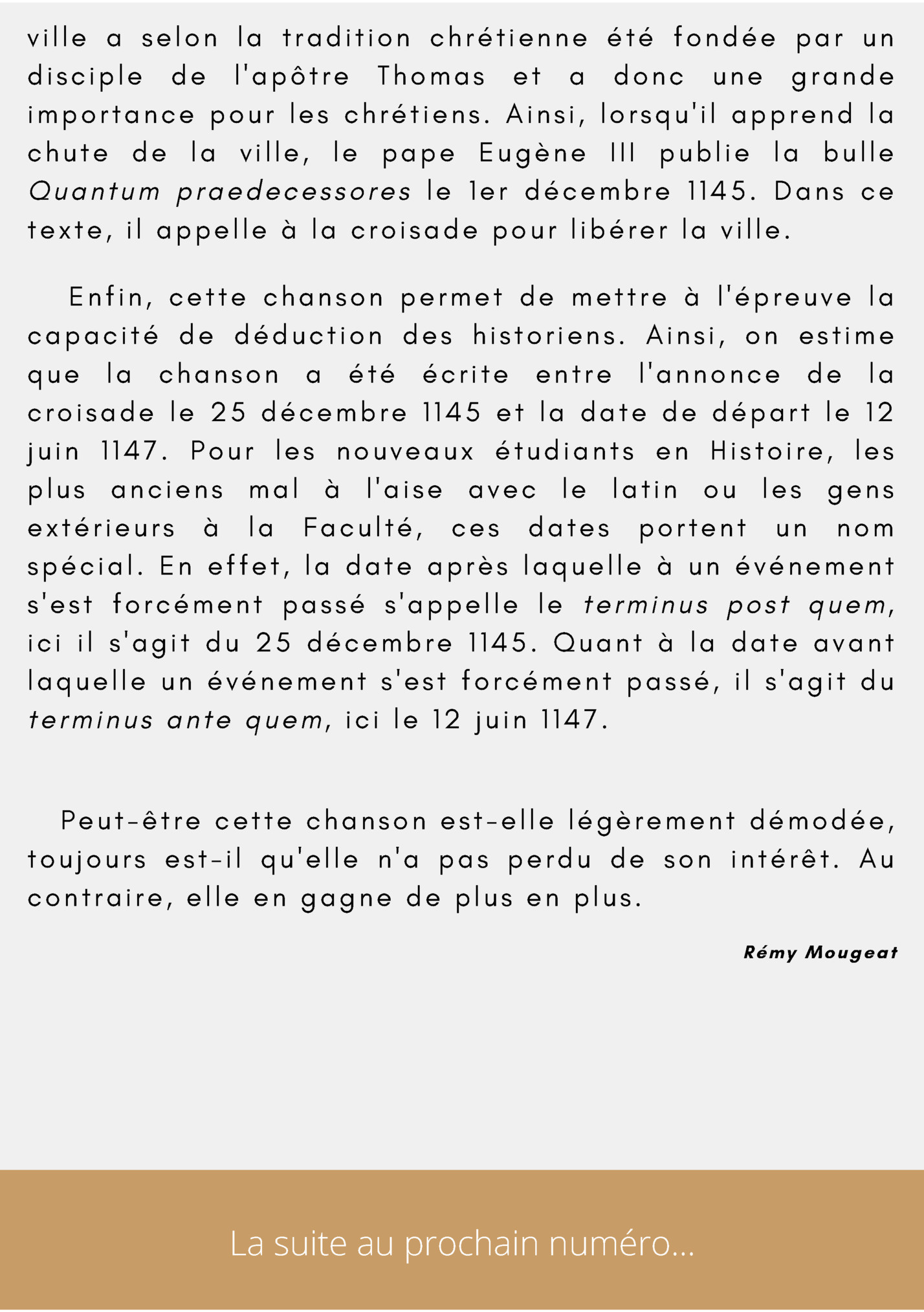 ville a selon la tradition chrétienne été fondée par un