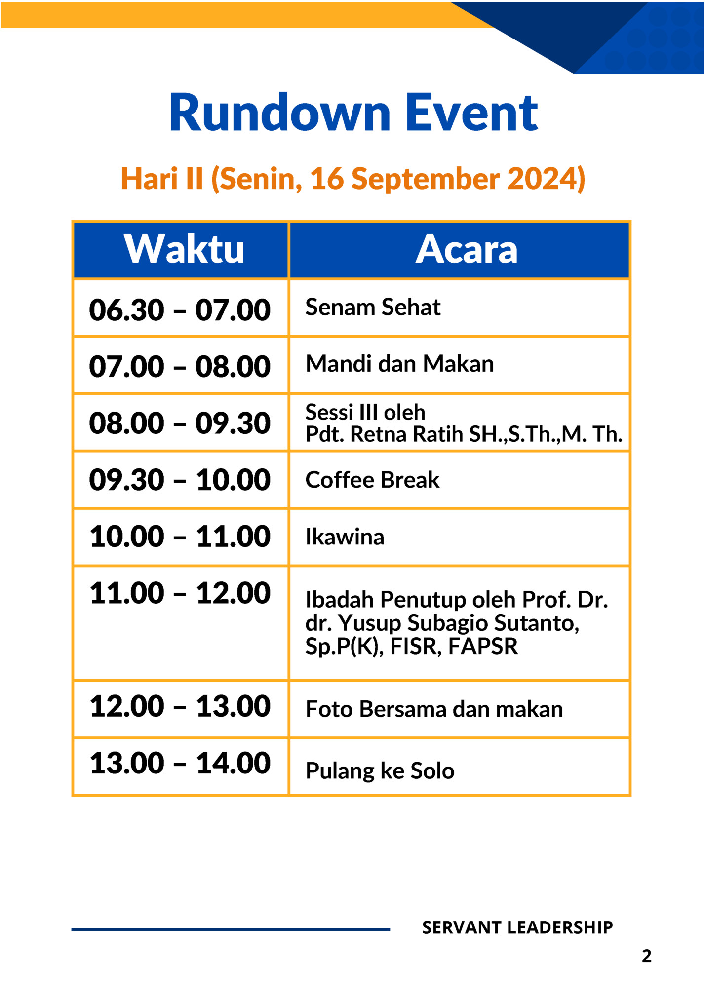 Rundown Event