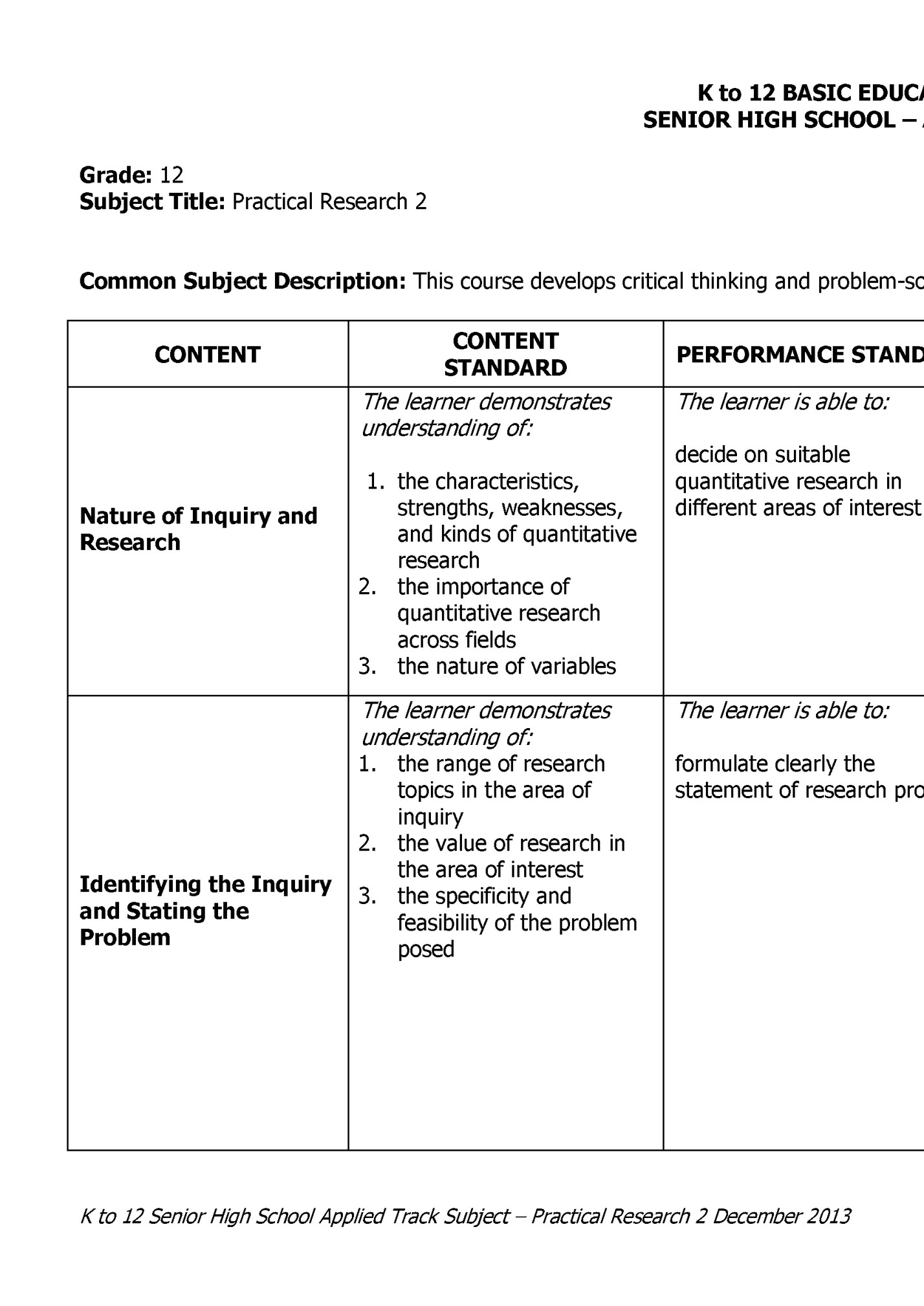 K to 12 BASIC EDUCATION CURRICULUM