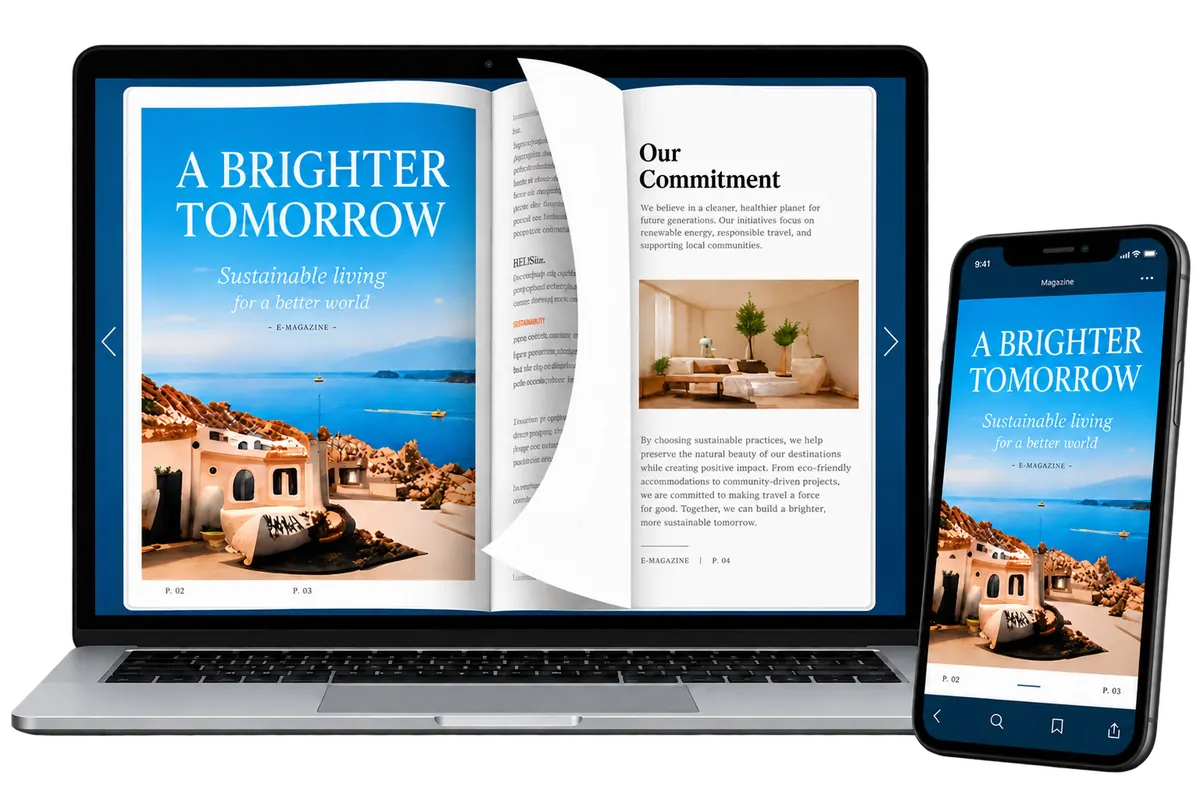 Create your Flipbook in 1 click.