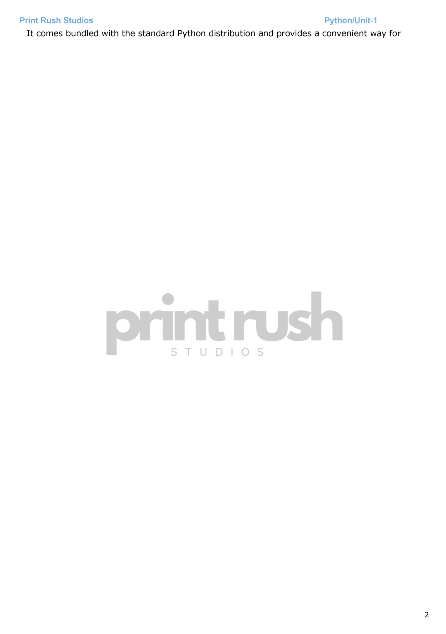 Print Rush Studios