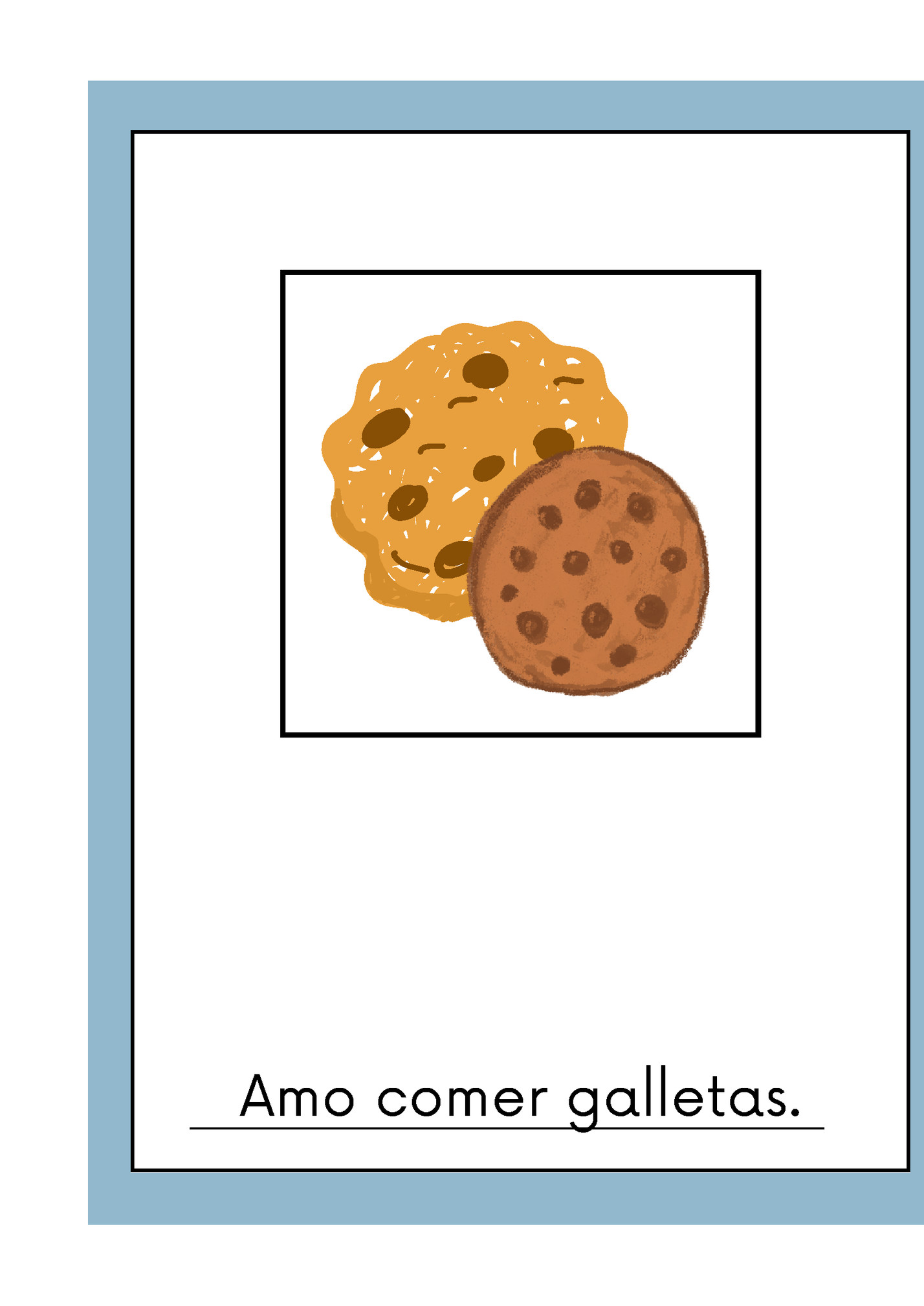 Amo comer galletas. Amo comer galletas.