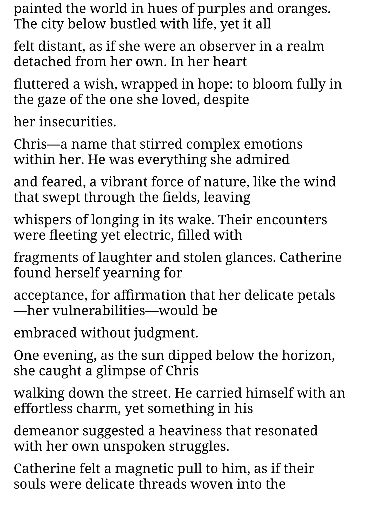 painted the world in hues of purples and oranges.