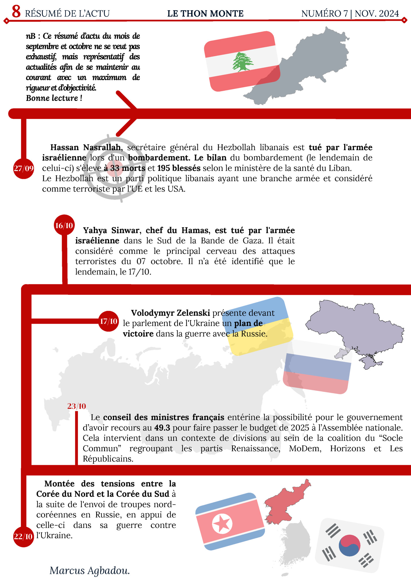 8 RÉSUMÉ DE L’ACTU
