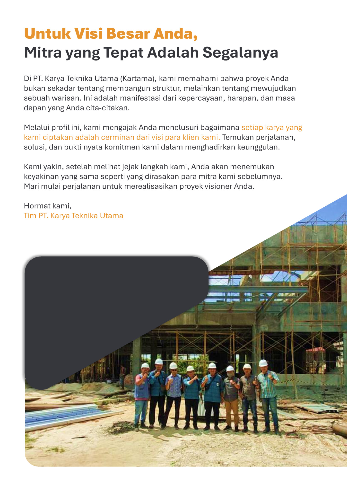 Untuk Visi Besar Anda, Untuk Visi Besar Anda,