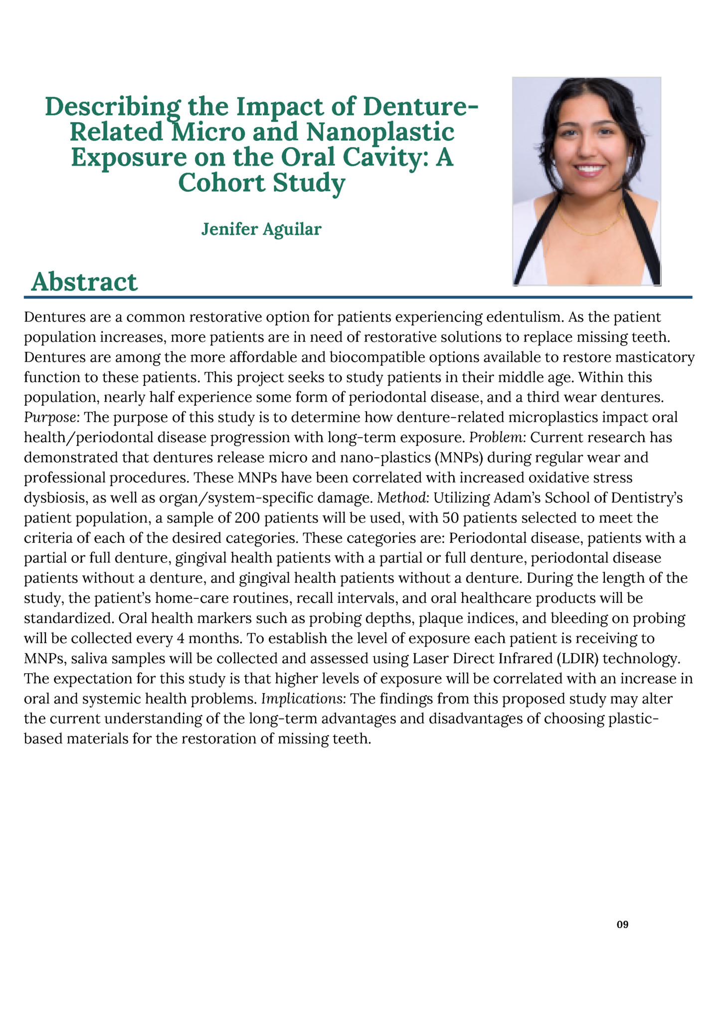Describing the Impact of DentureRelated Micro and Nanoplastic Describing the Impact of DentureRelated Micro and Nanoplastic