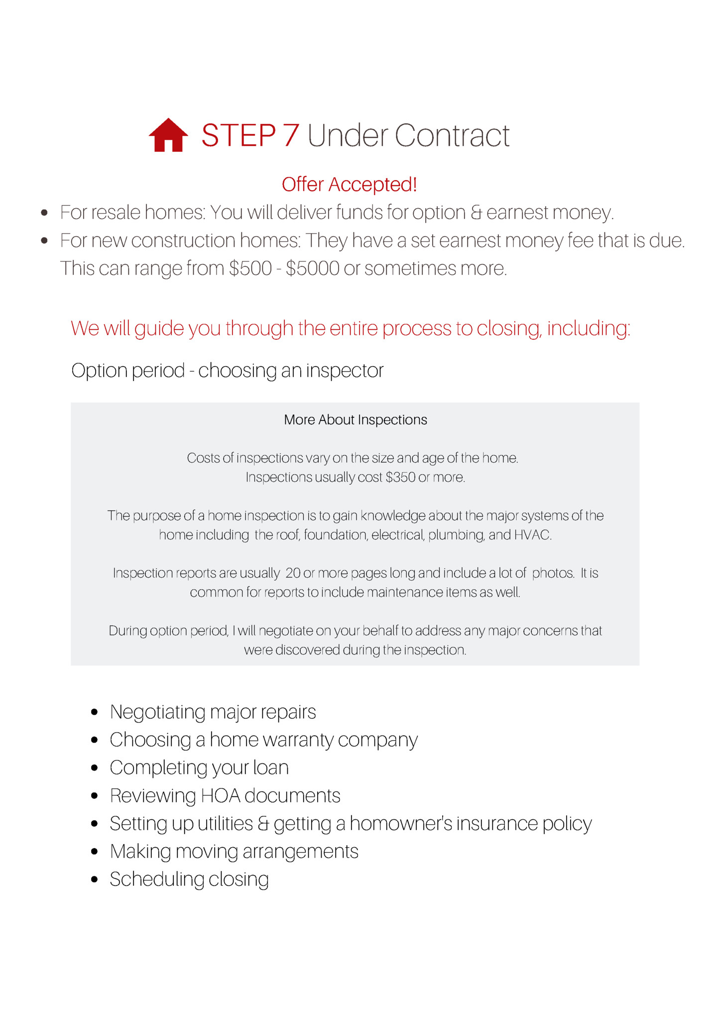 STEP 7 Under Contract