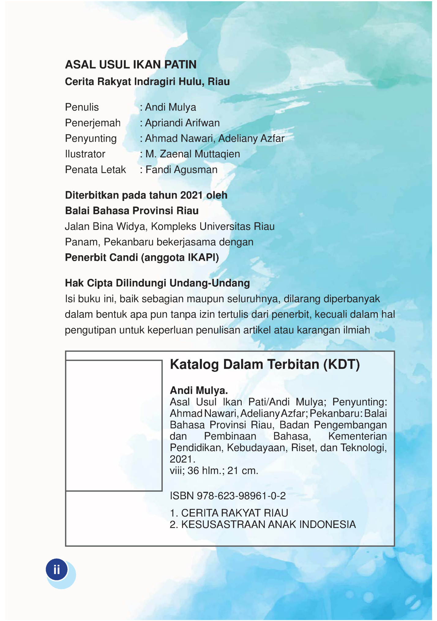 ASAL USUL IKAN PATIN