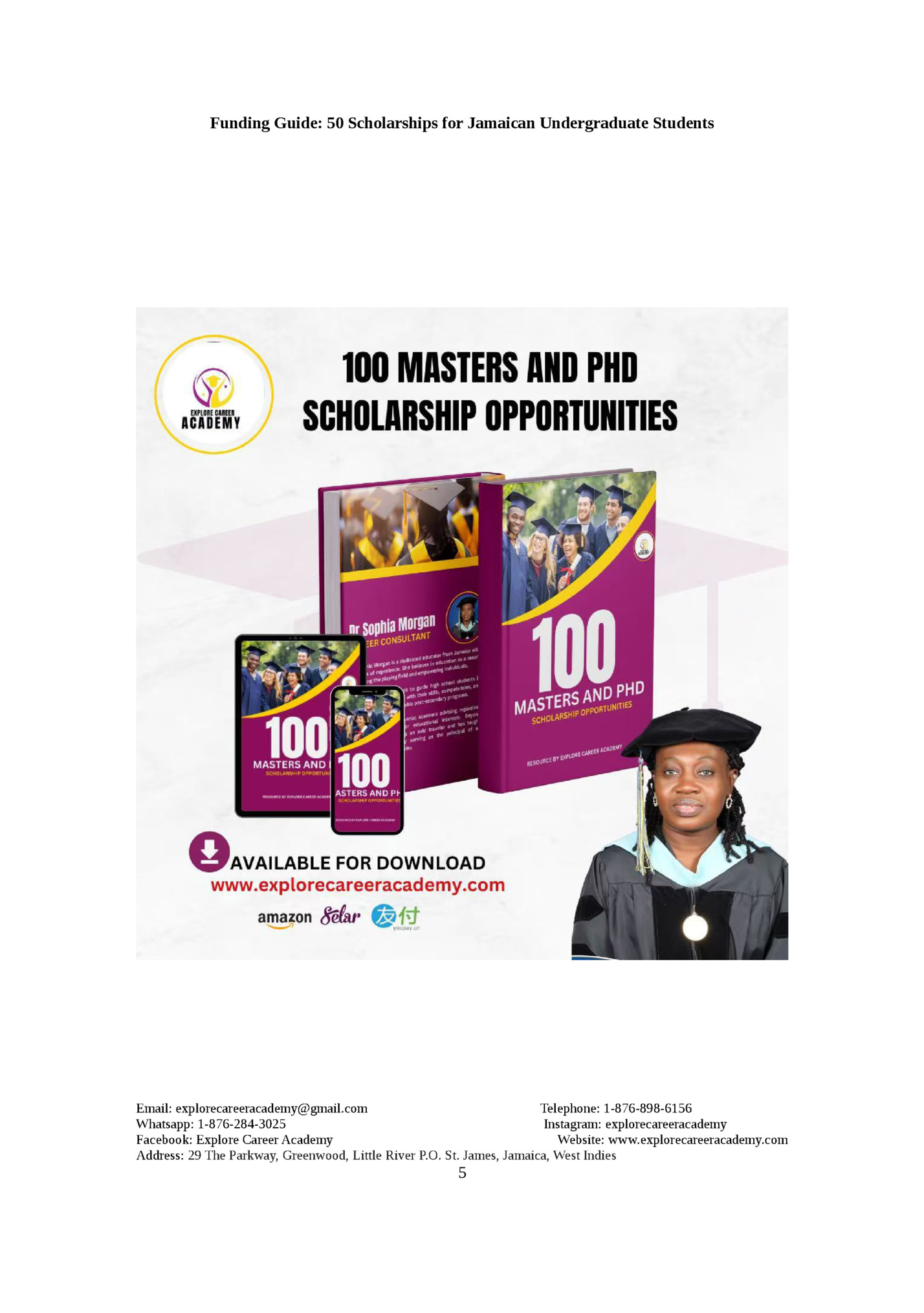 Funding Guide: 50 Scholarships for Jamaican Undergraduate Students