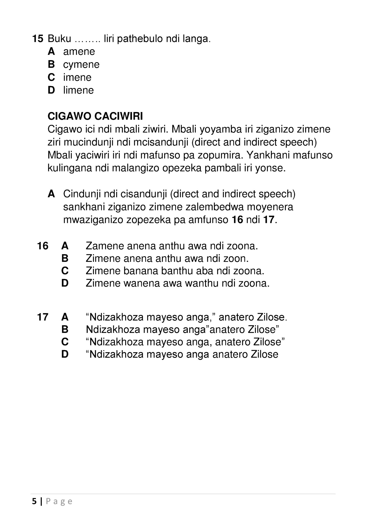 15 Buku …….. liri pathebulo ndi langa. 15 Buku …….. liri pathebulo ndi langa.