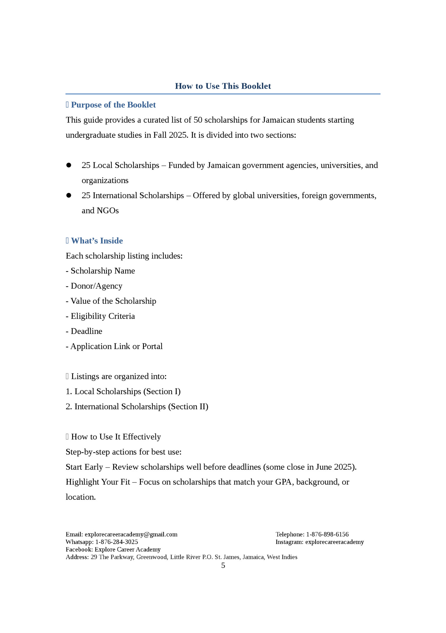 How to Use This Booklet