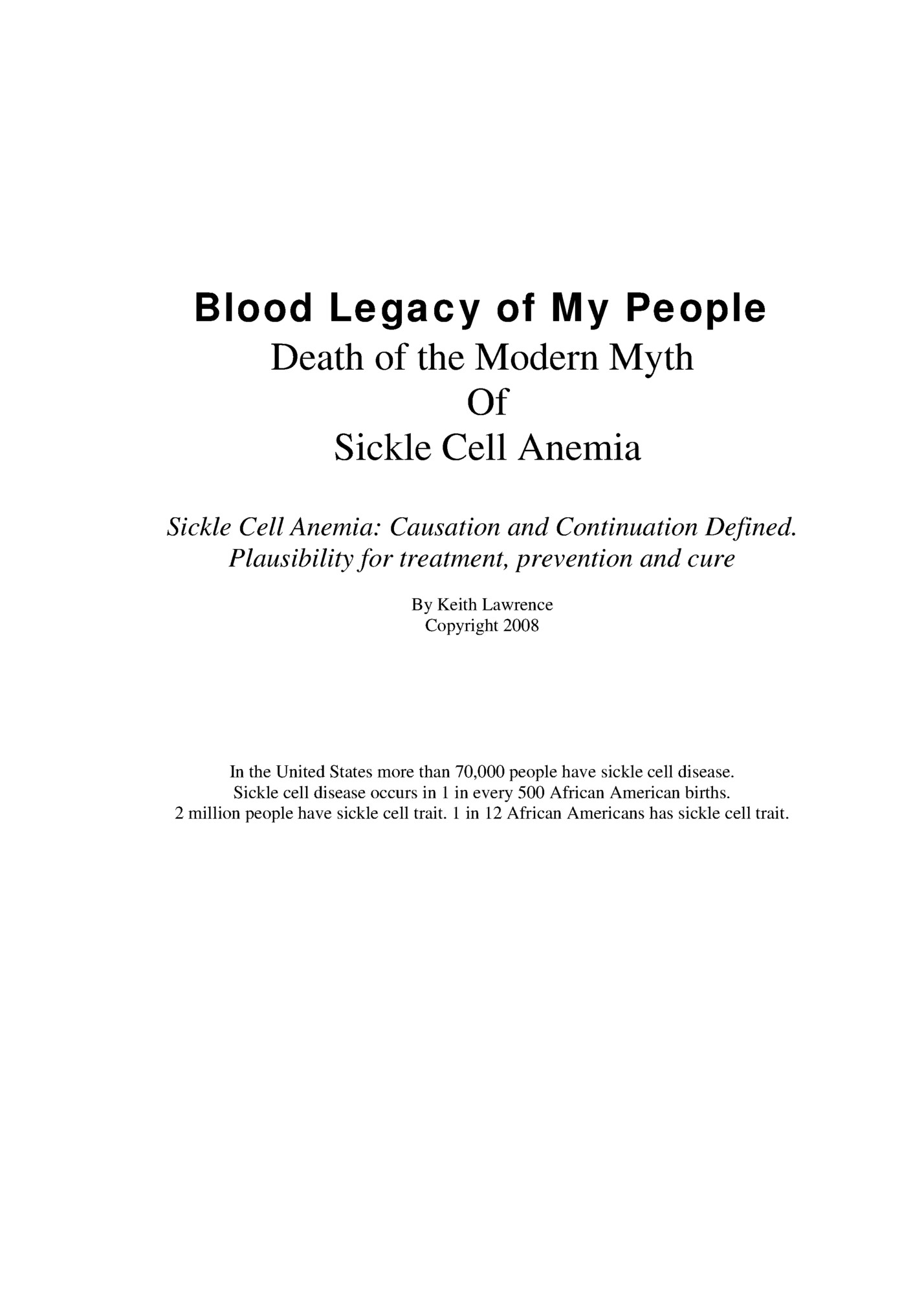 Blood Legacy of My People