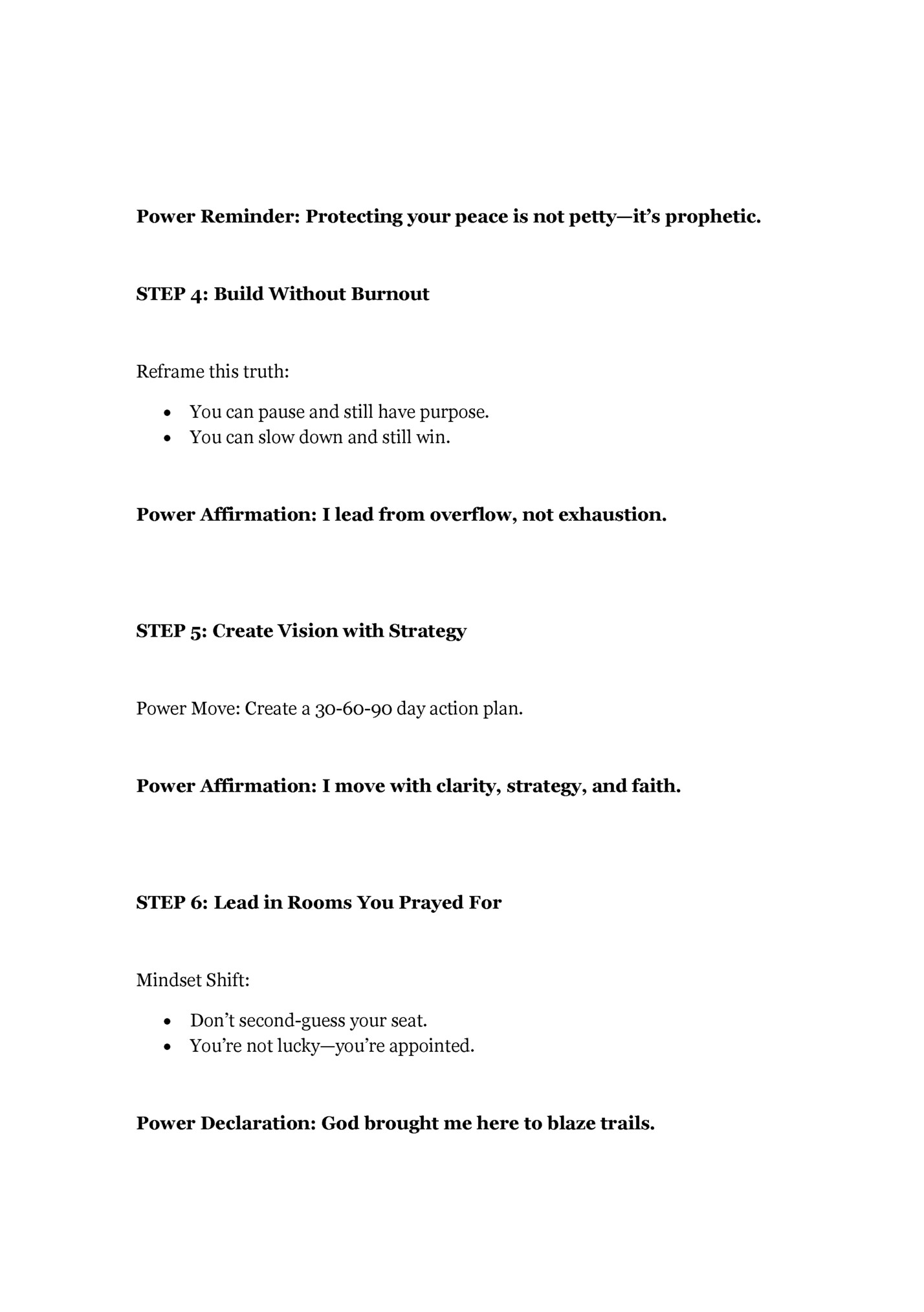 Power Reminder: Protecting your peace is not petty—it’s prophetic.