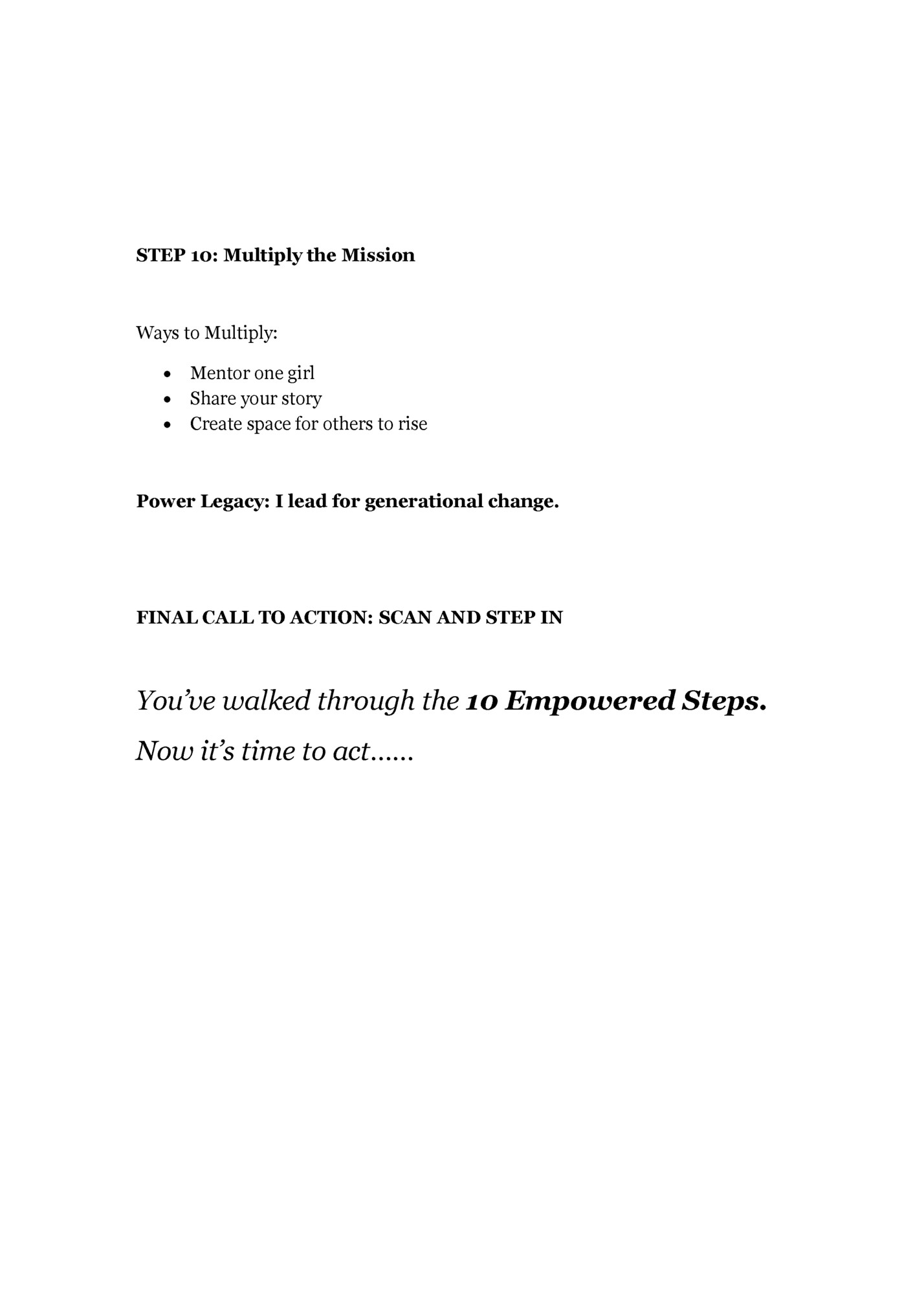 STEP 10: Multiply the Mission