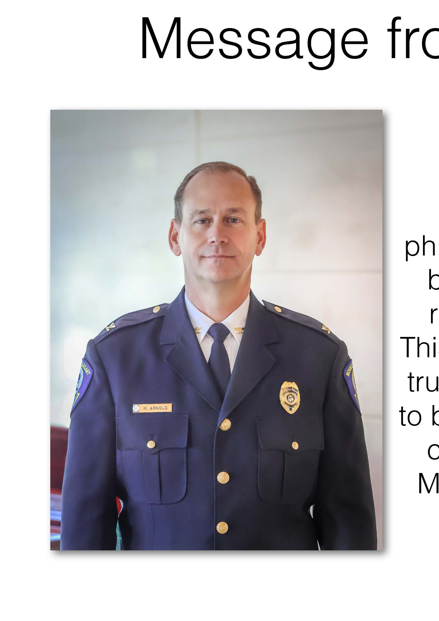 Message from the Chief