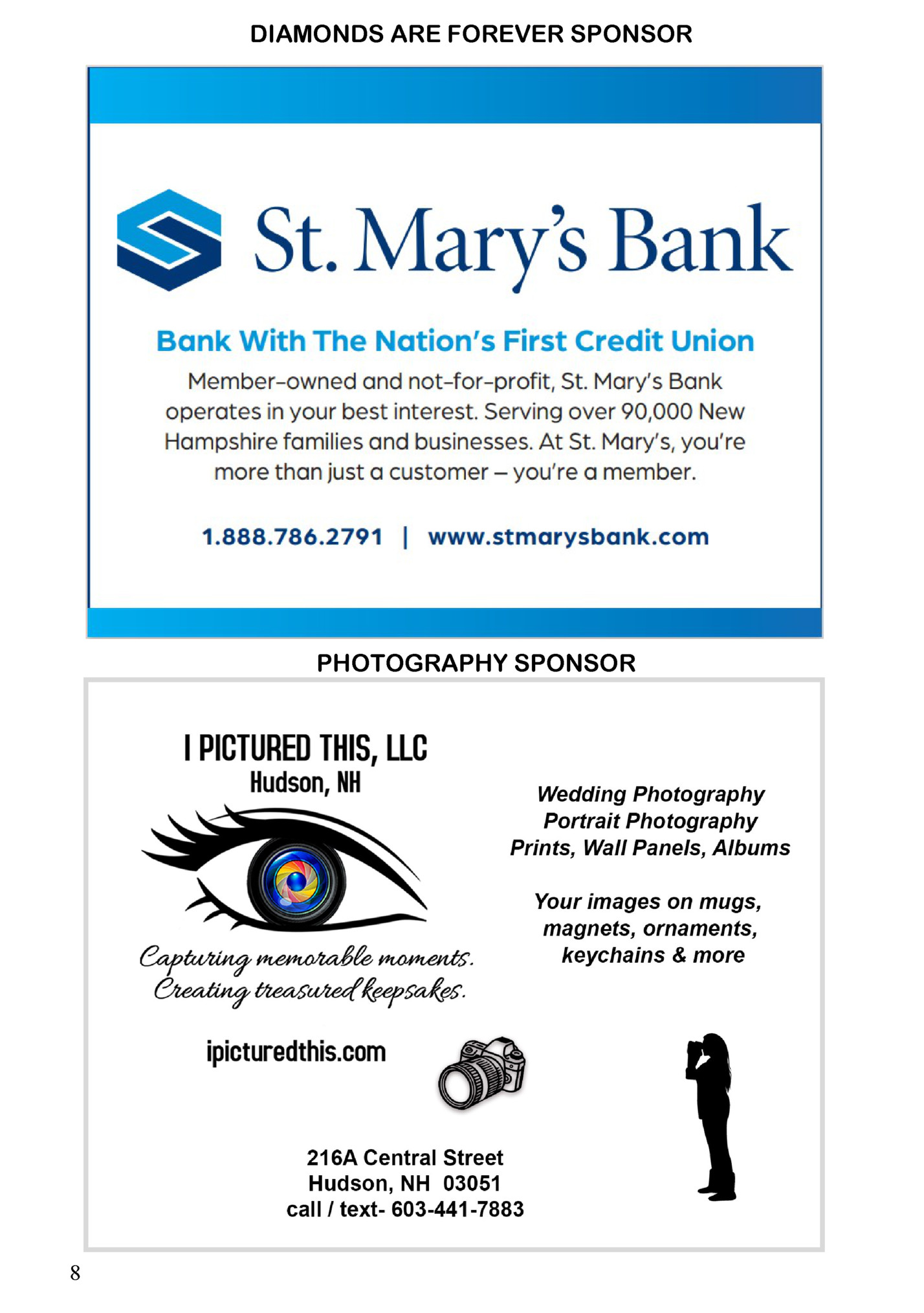 DIAMONDS ARE FOREVER SPONSOR