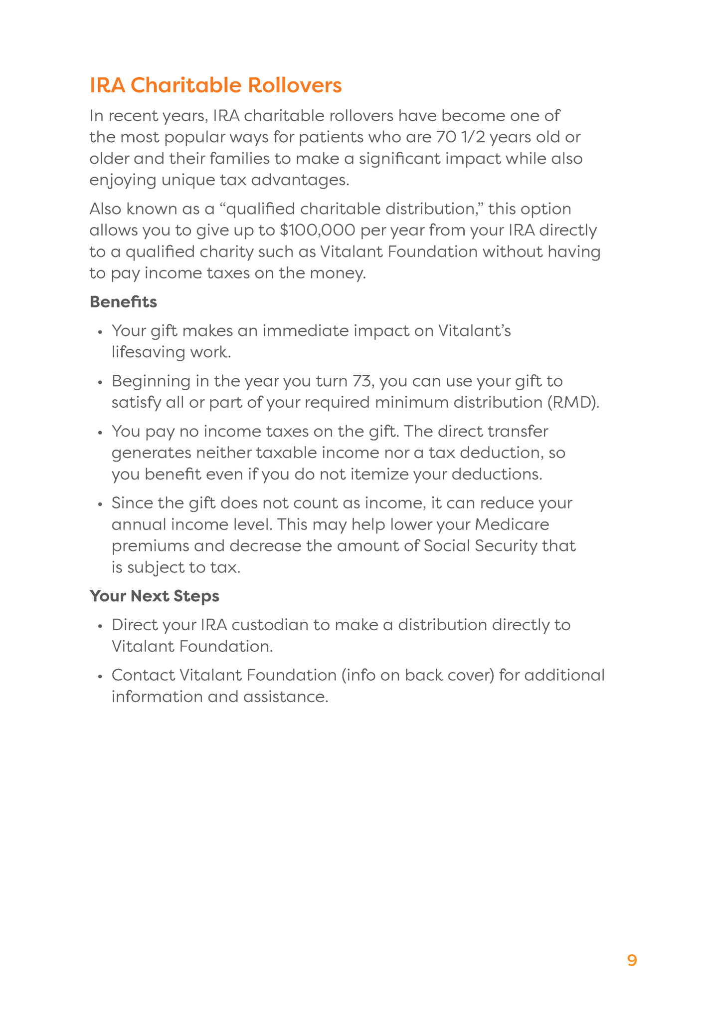IRA Charitable Rollovers